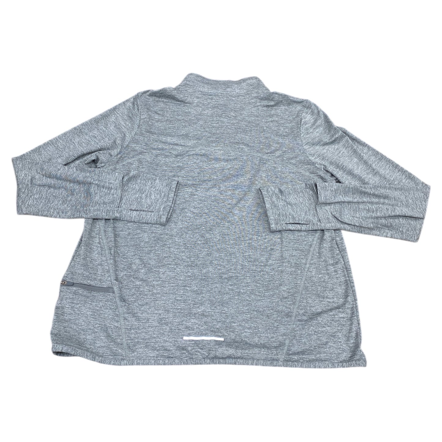 Athletic Top Ls Collar By Nike In Grey, Size:L