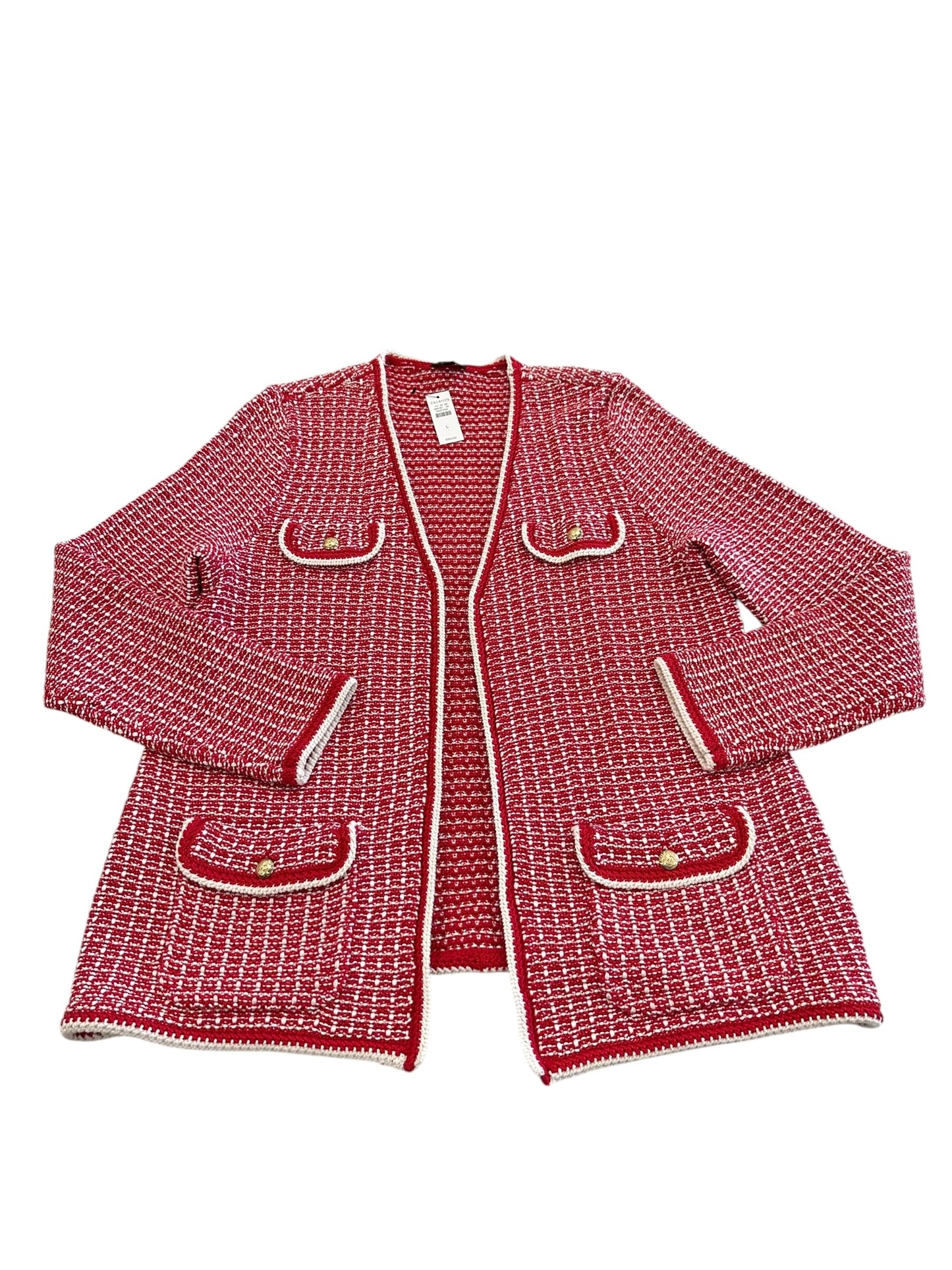 Blazer By Talbots In Red & White, Size:L