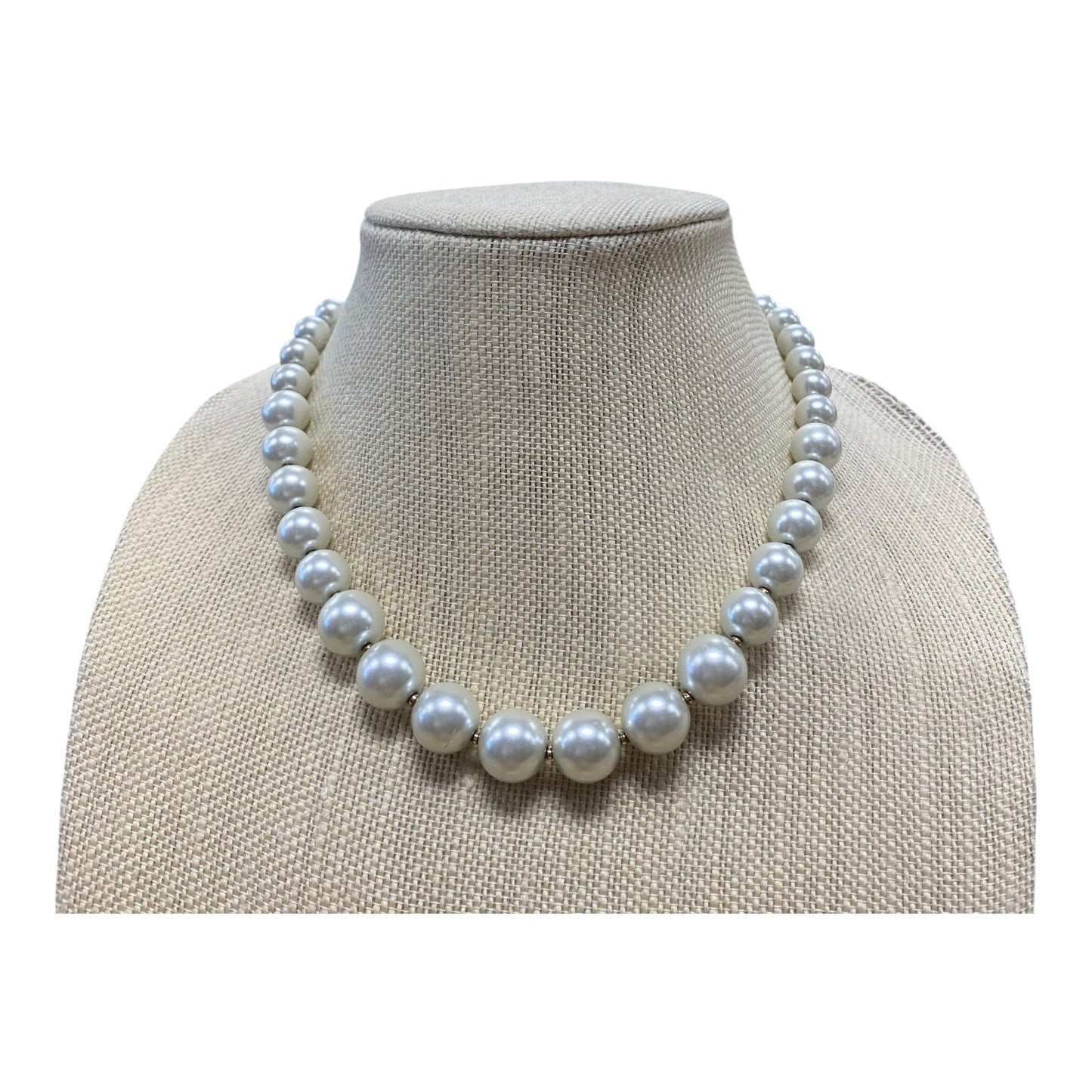 Necklace Statement By Anne Klein In Cream