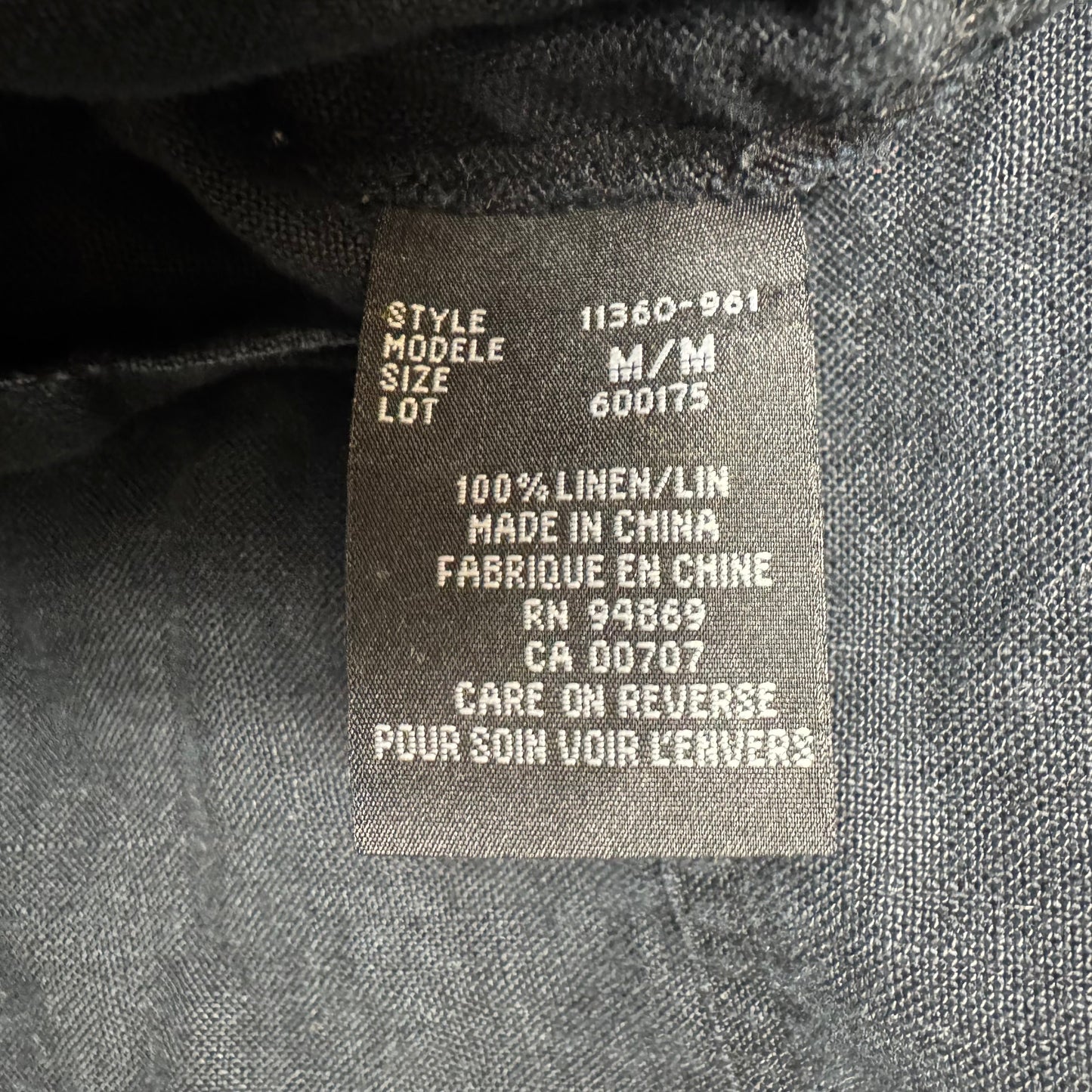 Linen Jacket Other By Tribal In Black, Size: M