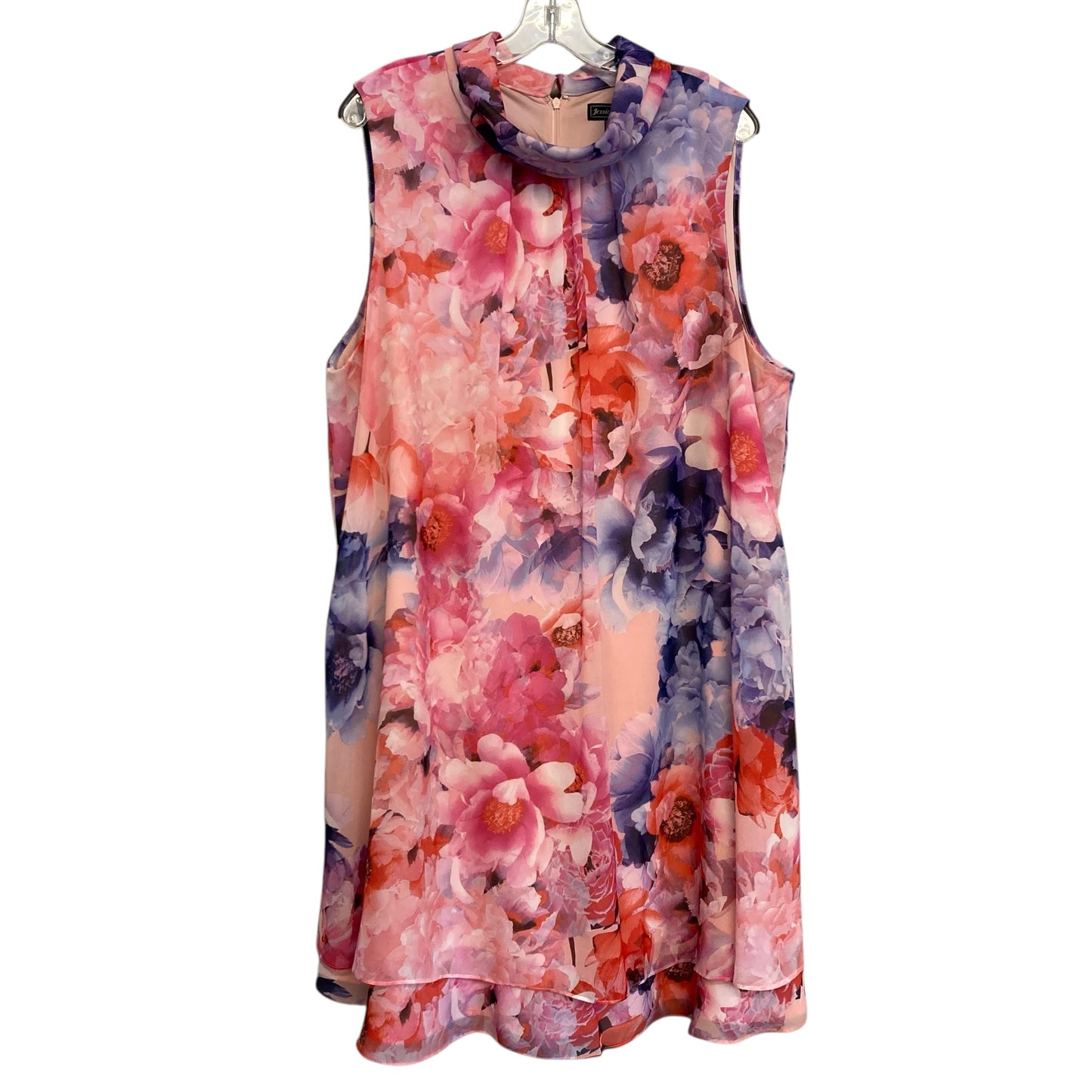 Dress Party Short By Jessica Howard In Floral Print, Size:2X