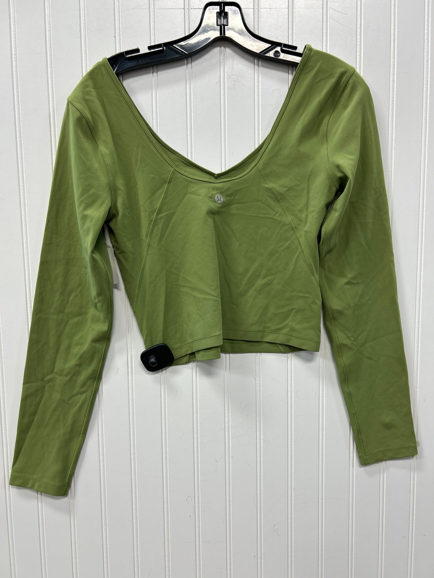 Athletic Top Ls Collar By Lululemon In Green, Size:8