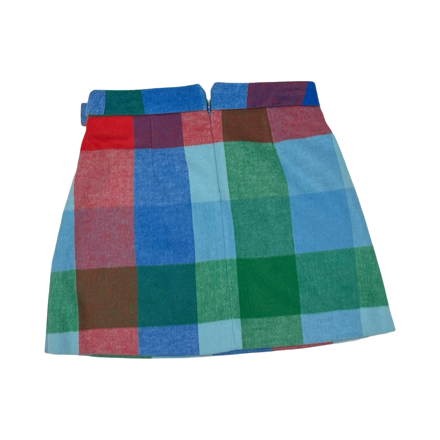 Skirt Mini & Short By Free Assembly In Blue & Green, Size:2
