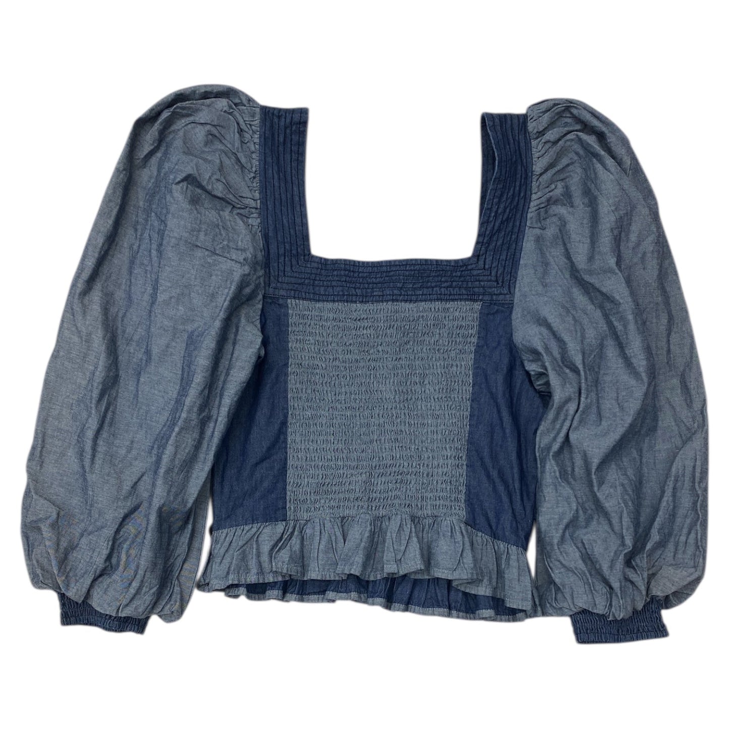 Top Ls By Anthropologie In Blue Denim, Size:S