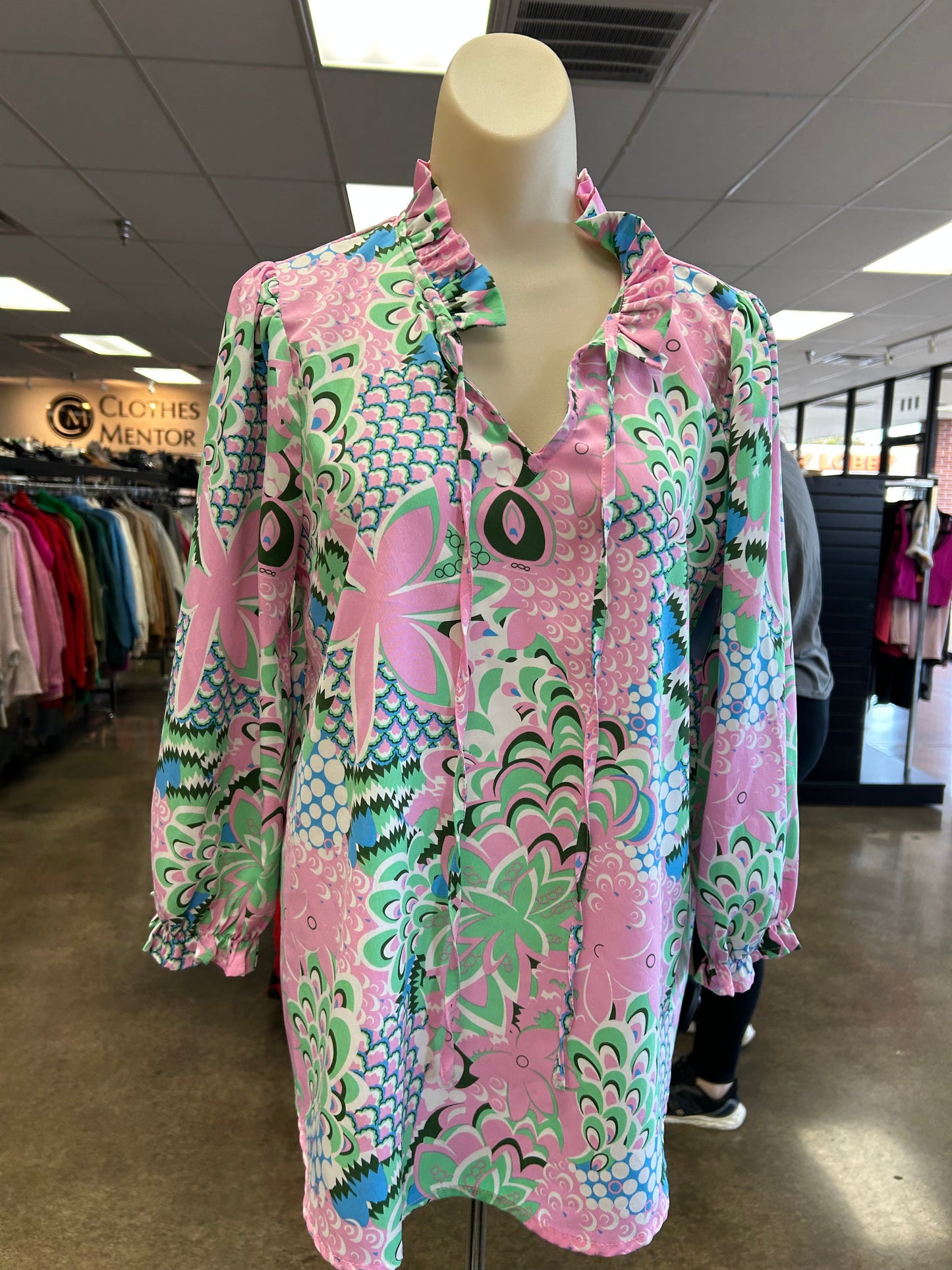 Top Ls By Jodifl In Green & Pink, Size:S