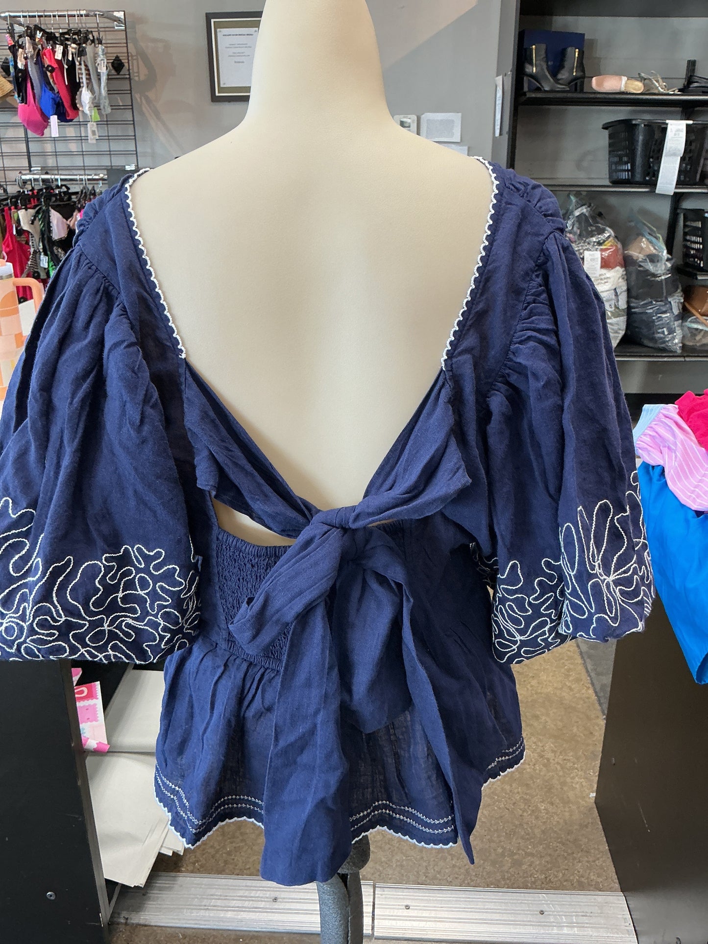 Top Ss By Maeve In Navy, Size:Lp