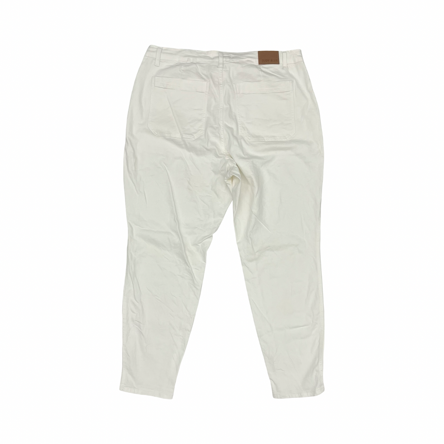 Jeans Skinny By Judy Blue In Cream Denim, Size:20