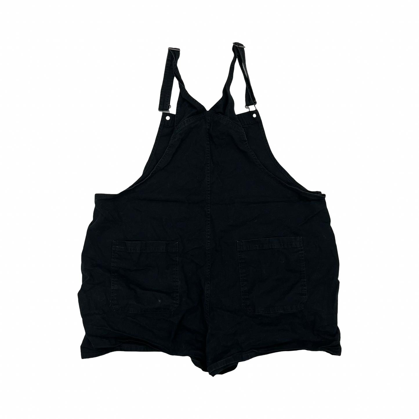 Shortalls By Clothes Mentor In Black Denim, Size:3X