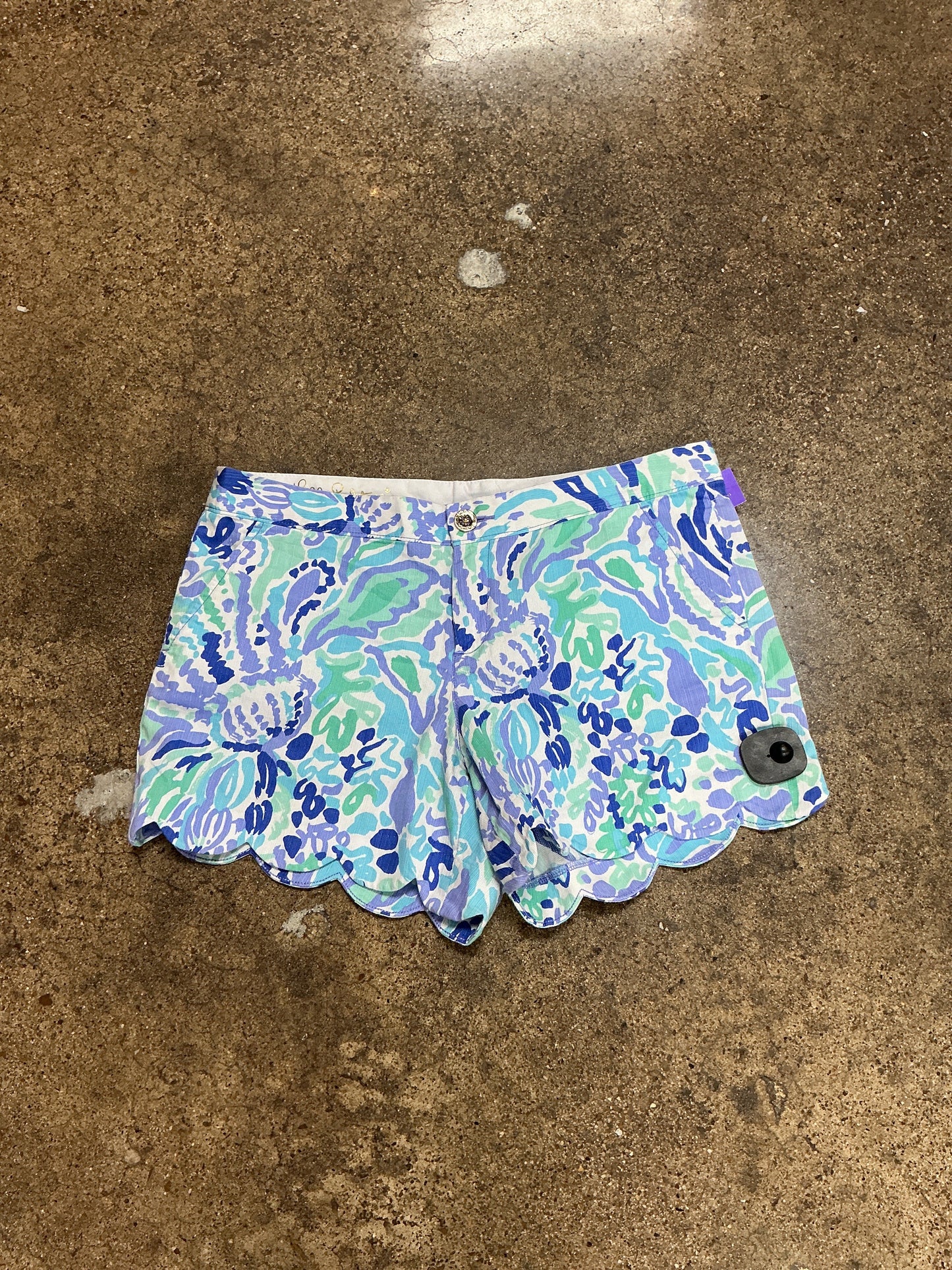 Shorts Designer By Lilly Pulitzer In Blue & Green, Size:10