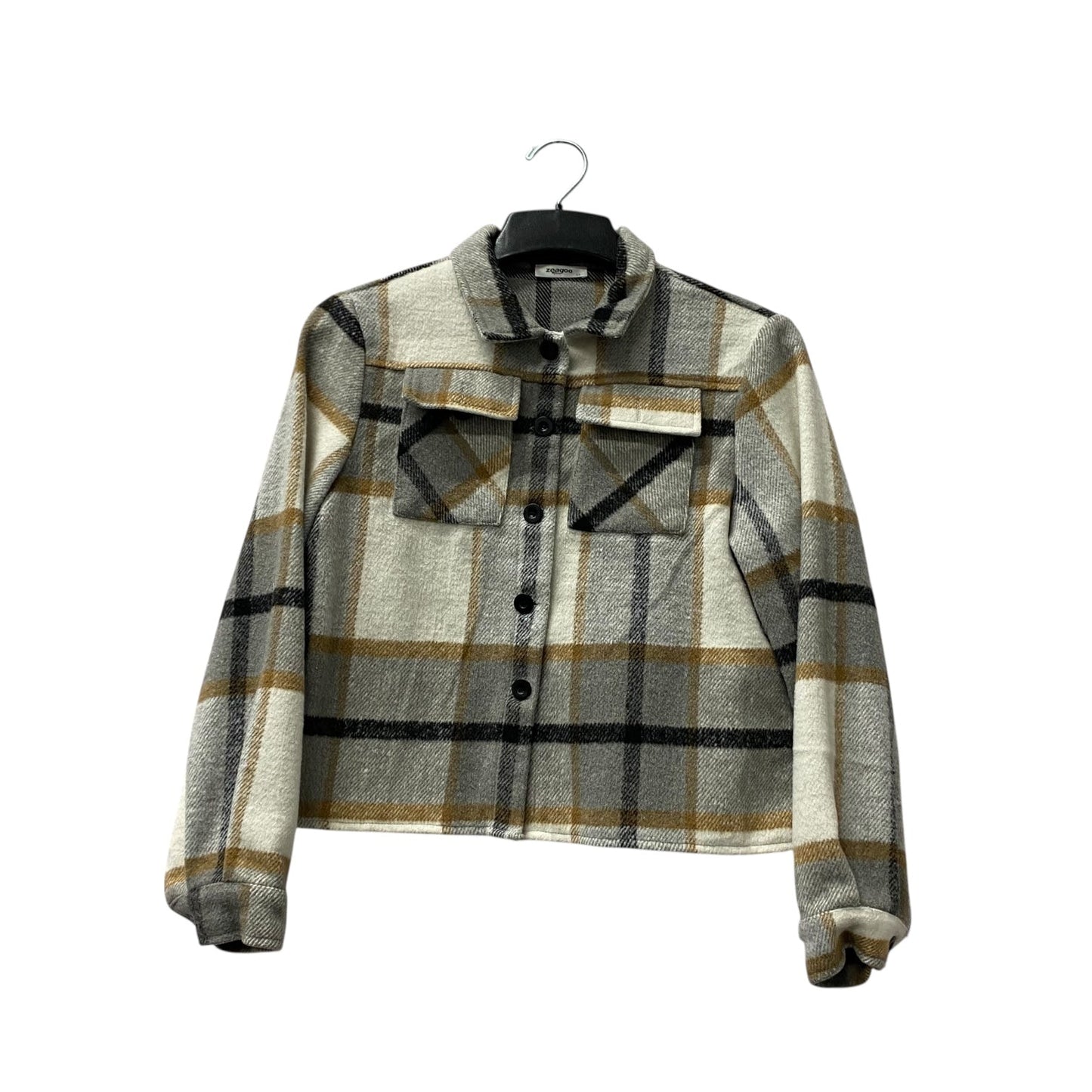 Jacket Shirt By Zeagoo In Grey, Size:Xs