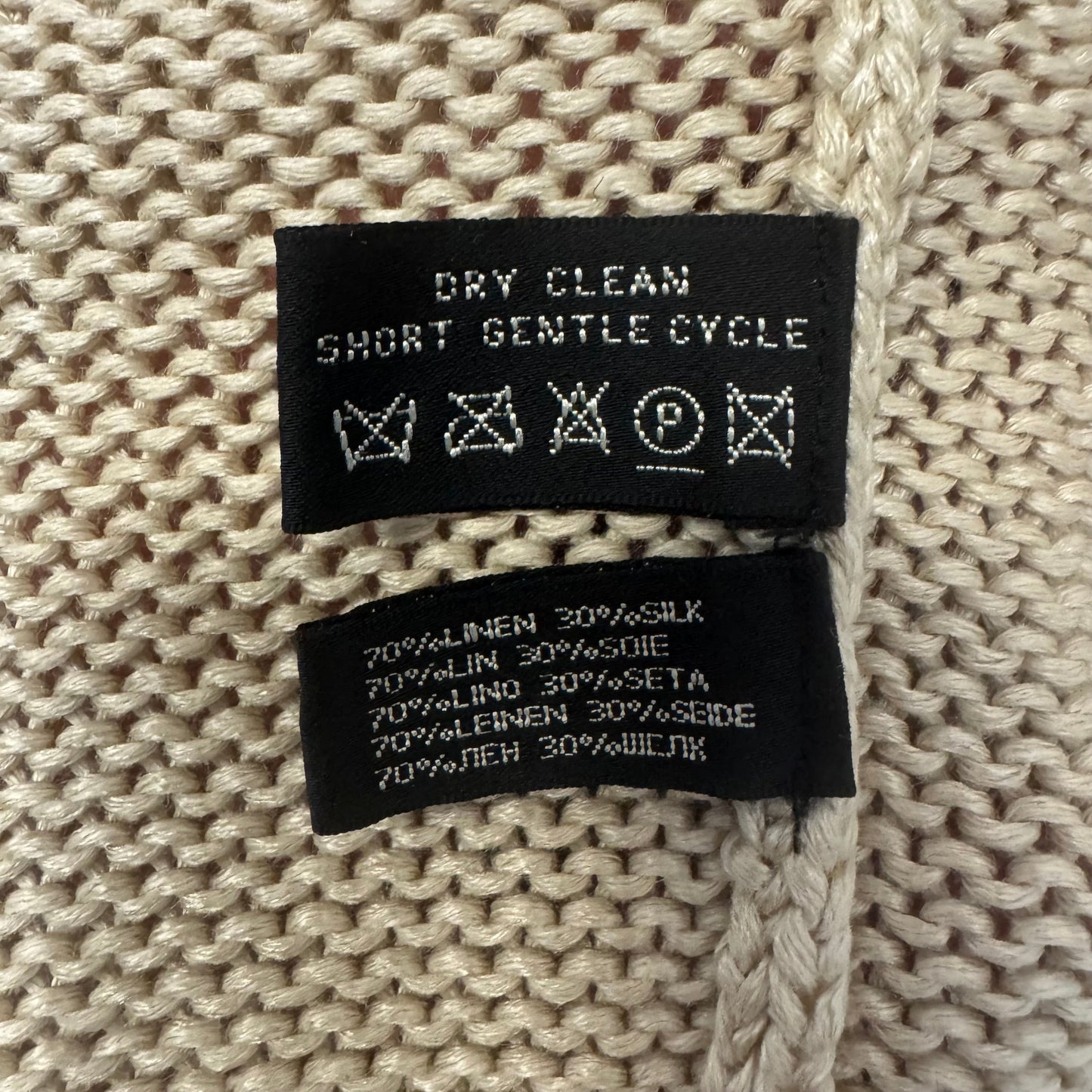 Silk linen Blend Sleeveless Sweater By Ralph Lauren Black Label In Cream, Size: L