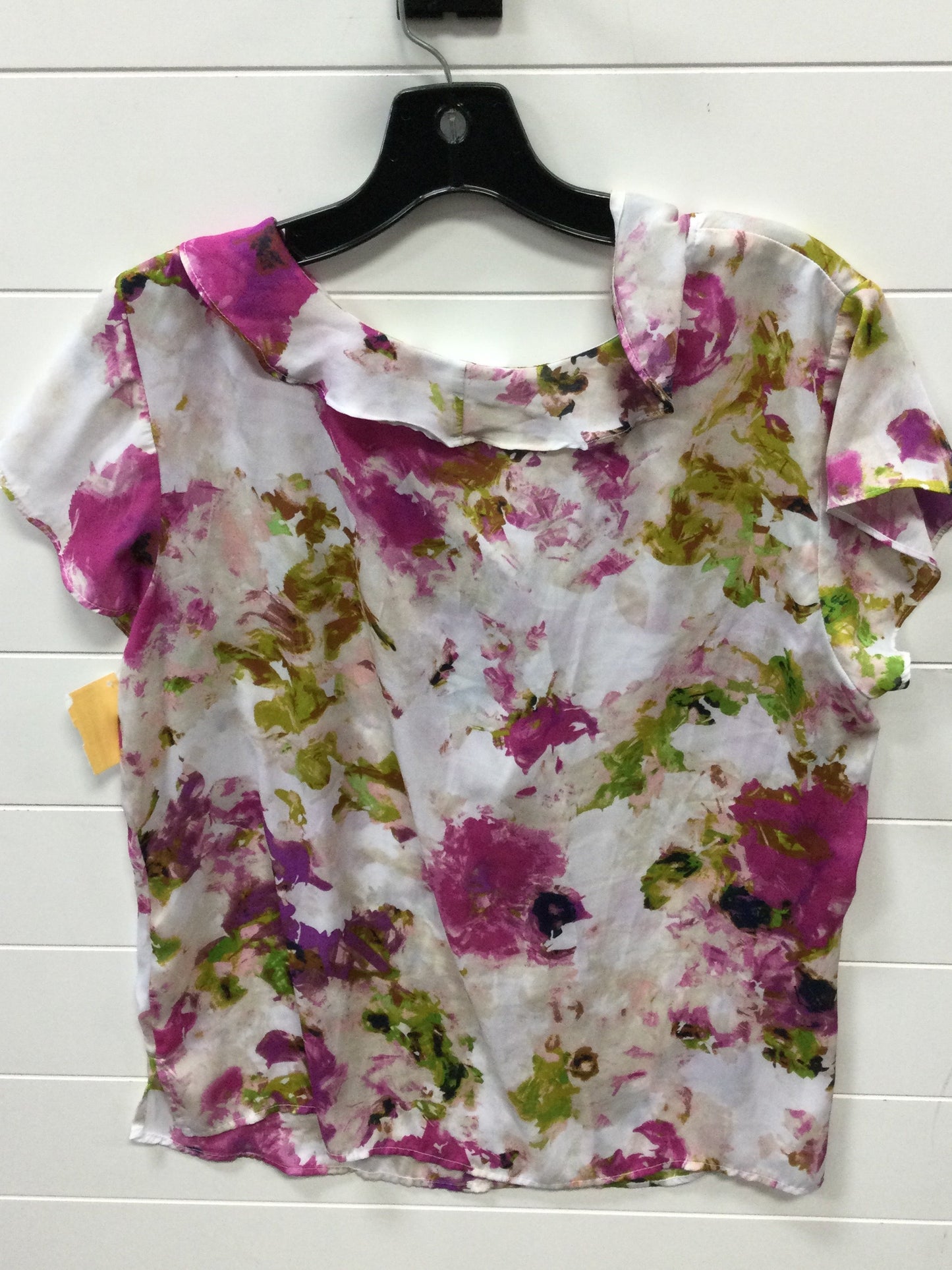Top Ss By Liz Claiborne In Floral Print, Size:Xl