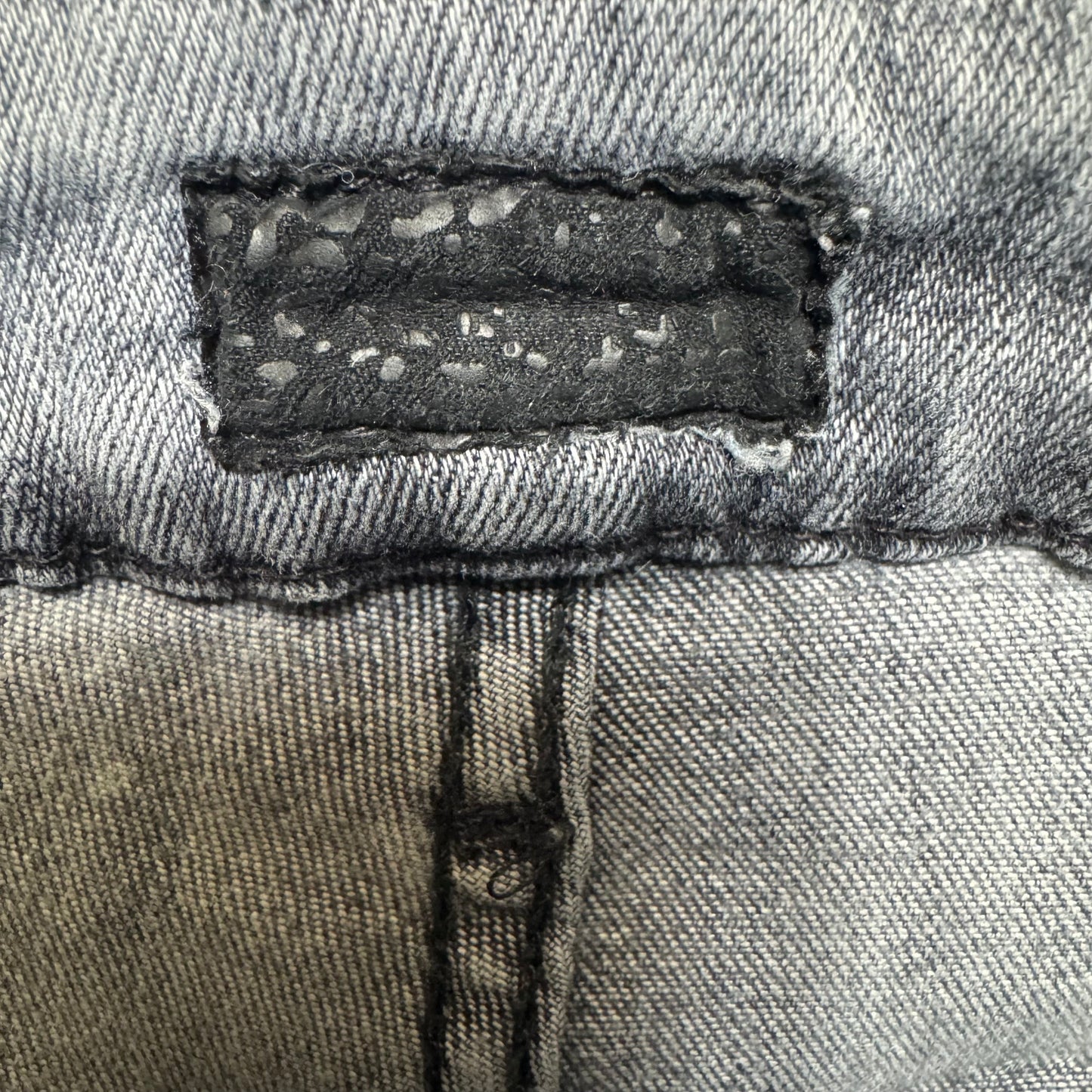 High Waisted Looker Ankle Fray Jeans Jeggings By Mother In Grim Shadows Grey Denim, Size: 2/26