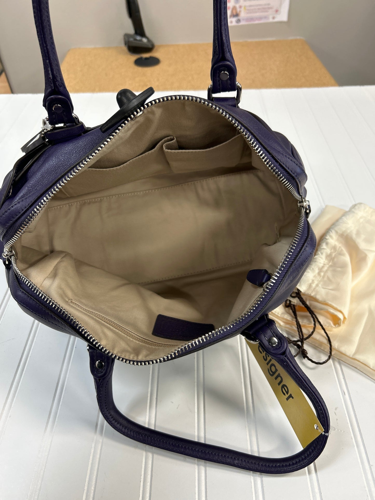 Handbag Designer By Coach In Purple, Size:Large