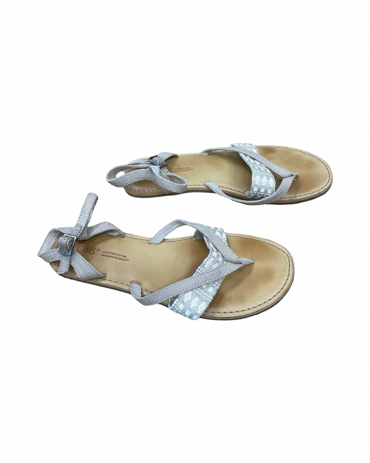Sandals Flats By Toms In Tan, Size:8