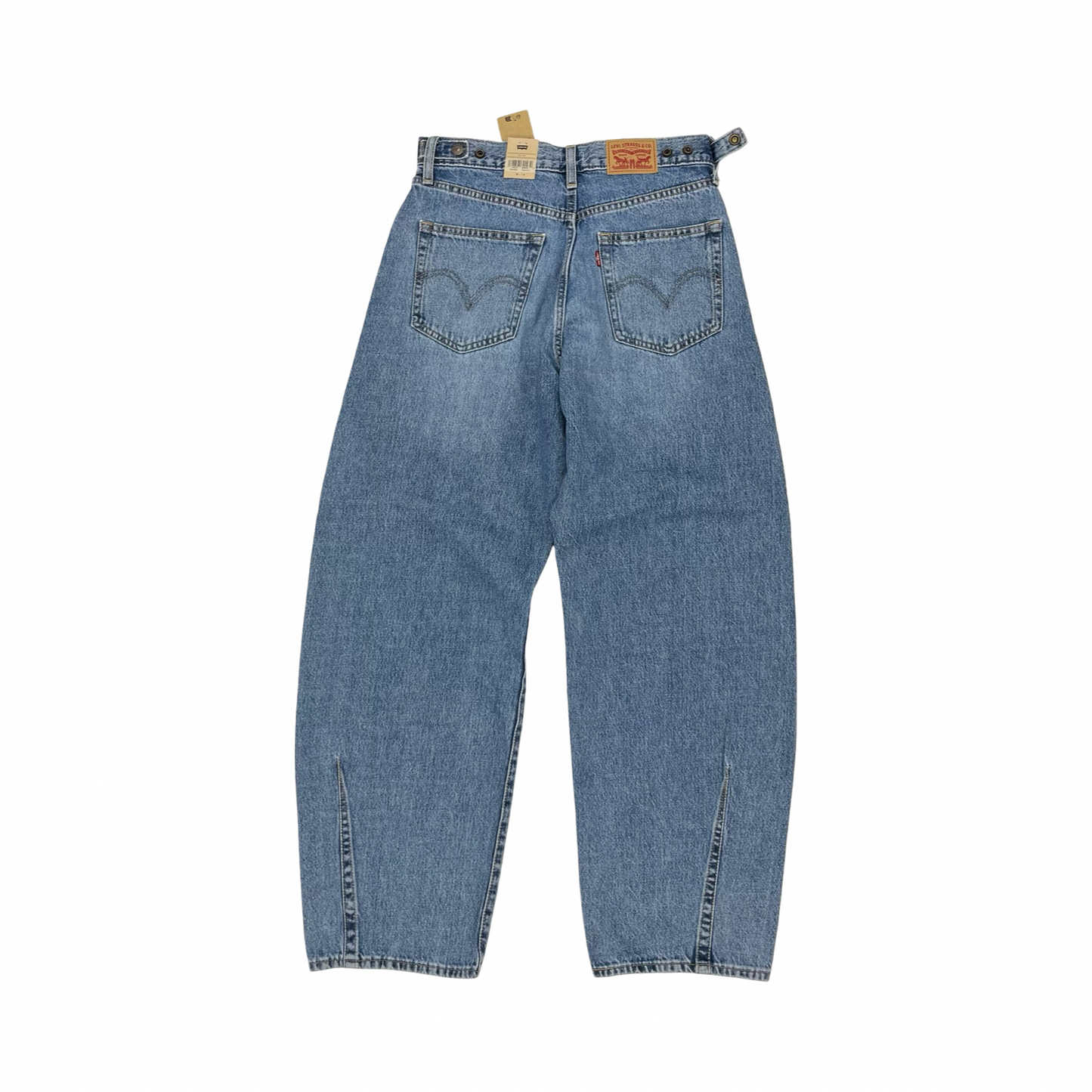 Jeans Wide Leg By Levis In Blue Denim, Size:8
