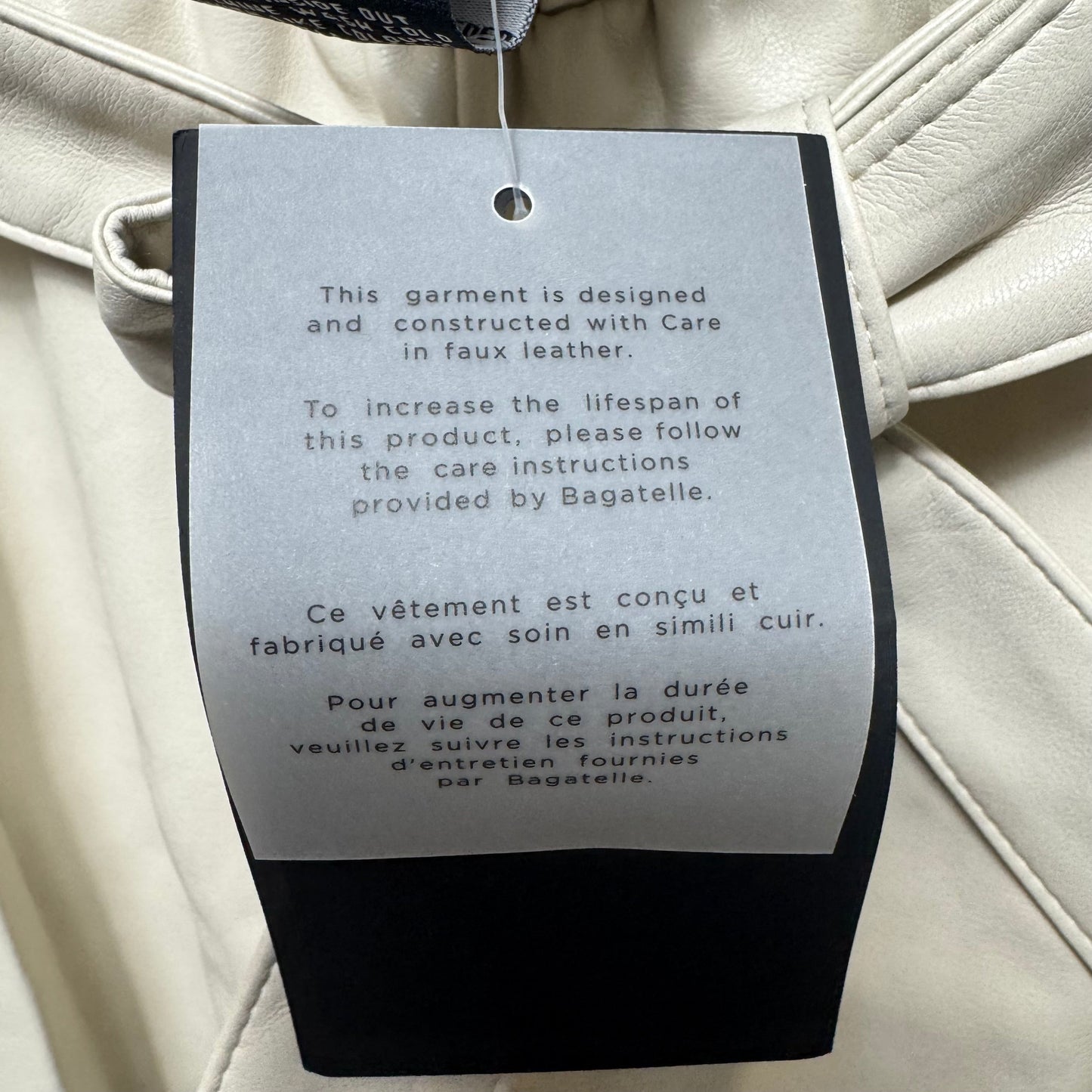 Faux Leather Pants Other By Bagatelle In Cream, Size: S