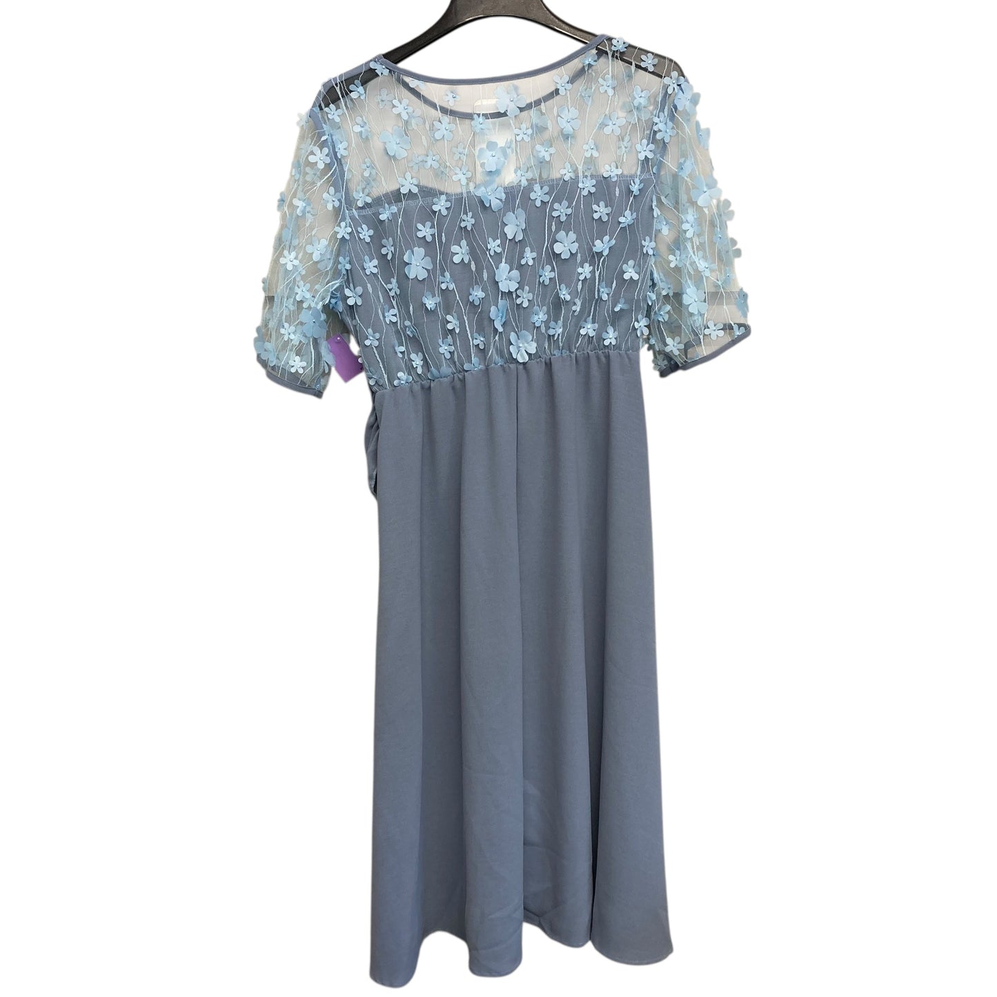 Dress Party Midi By Shein In Blue, Size:1X