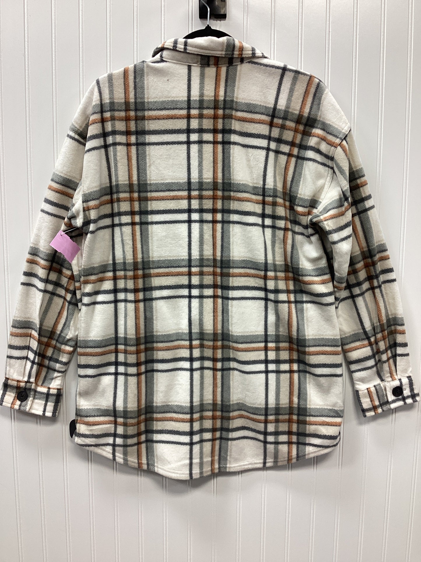 Jacket Shirt By Maurices In Grey & White, Size:S