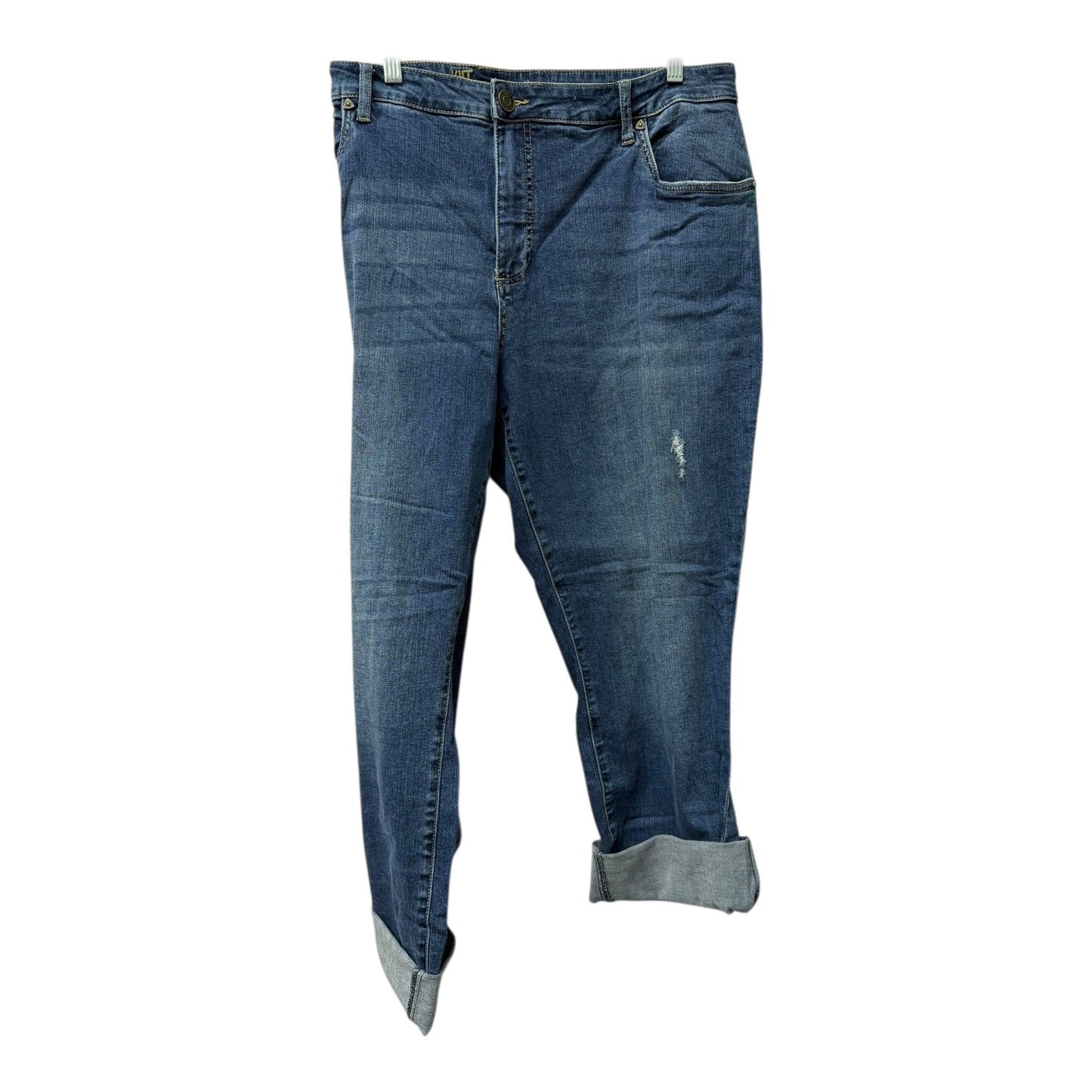 Jeans Cropped By Kut In Blue Denim, Size:20