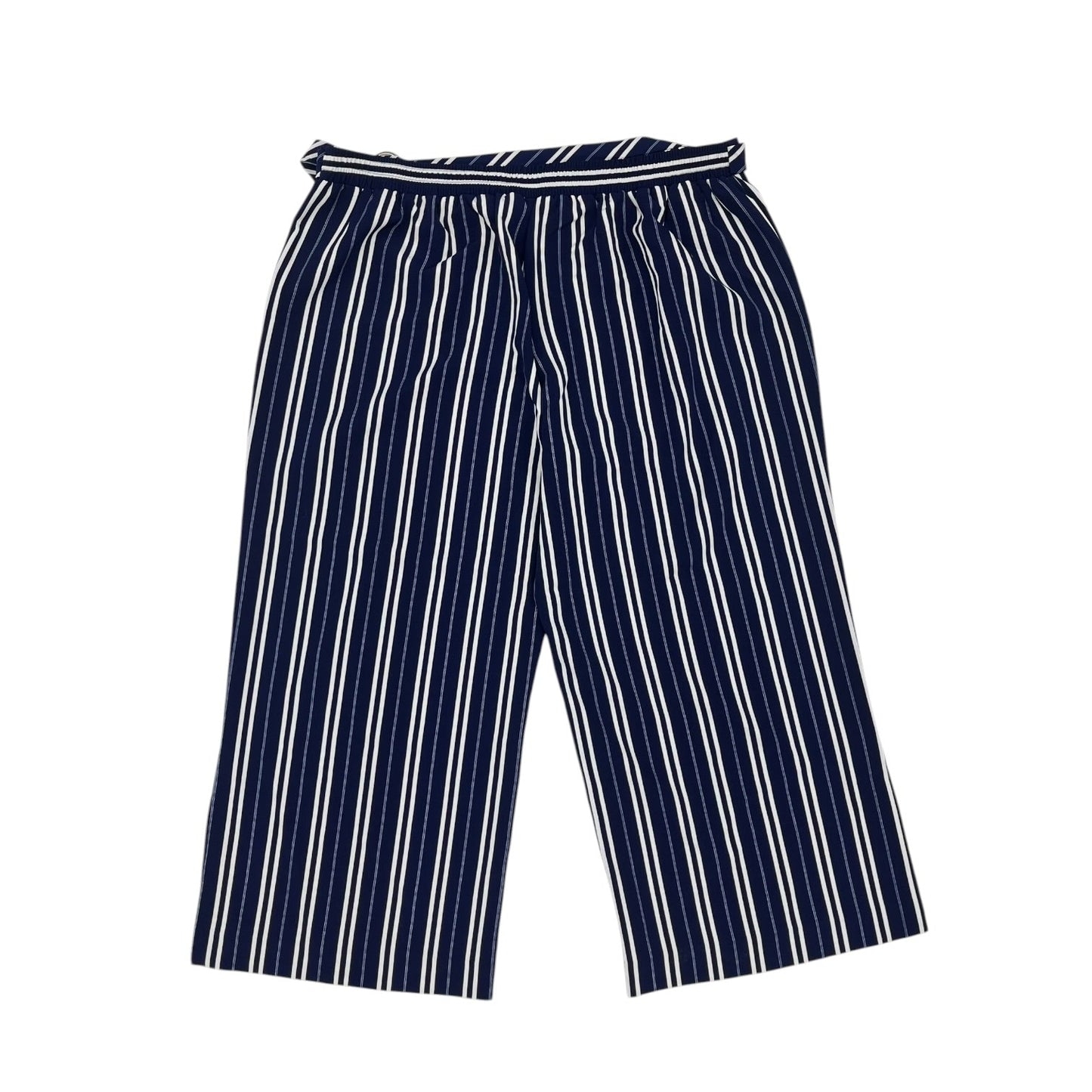 Pants Wide Leg By Ny Collection In Blue & White, Size:2X