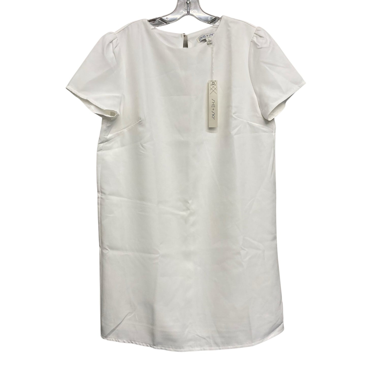 Dress Casual Short By She + Sky In White, Size:L