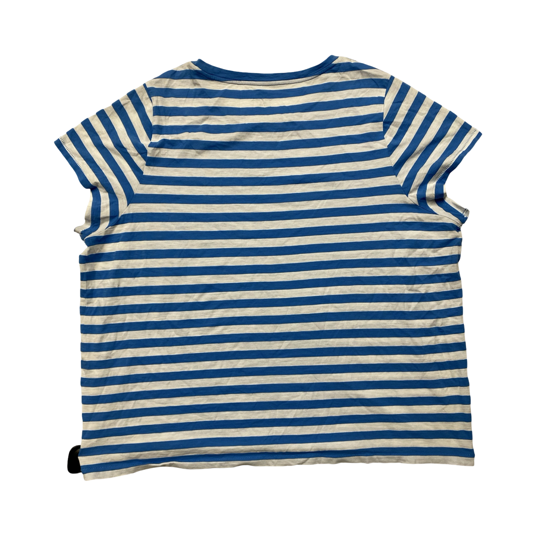 Top Ss Basic By J. Crew In Striped Pattern, Size:2X
