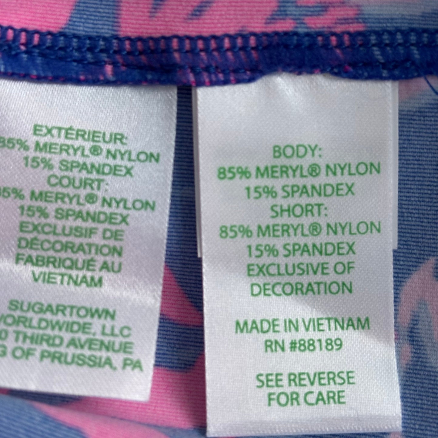 Skort Designer By Lilly Pulitzer In Blue & Pink, Size: M