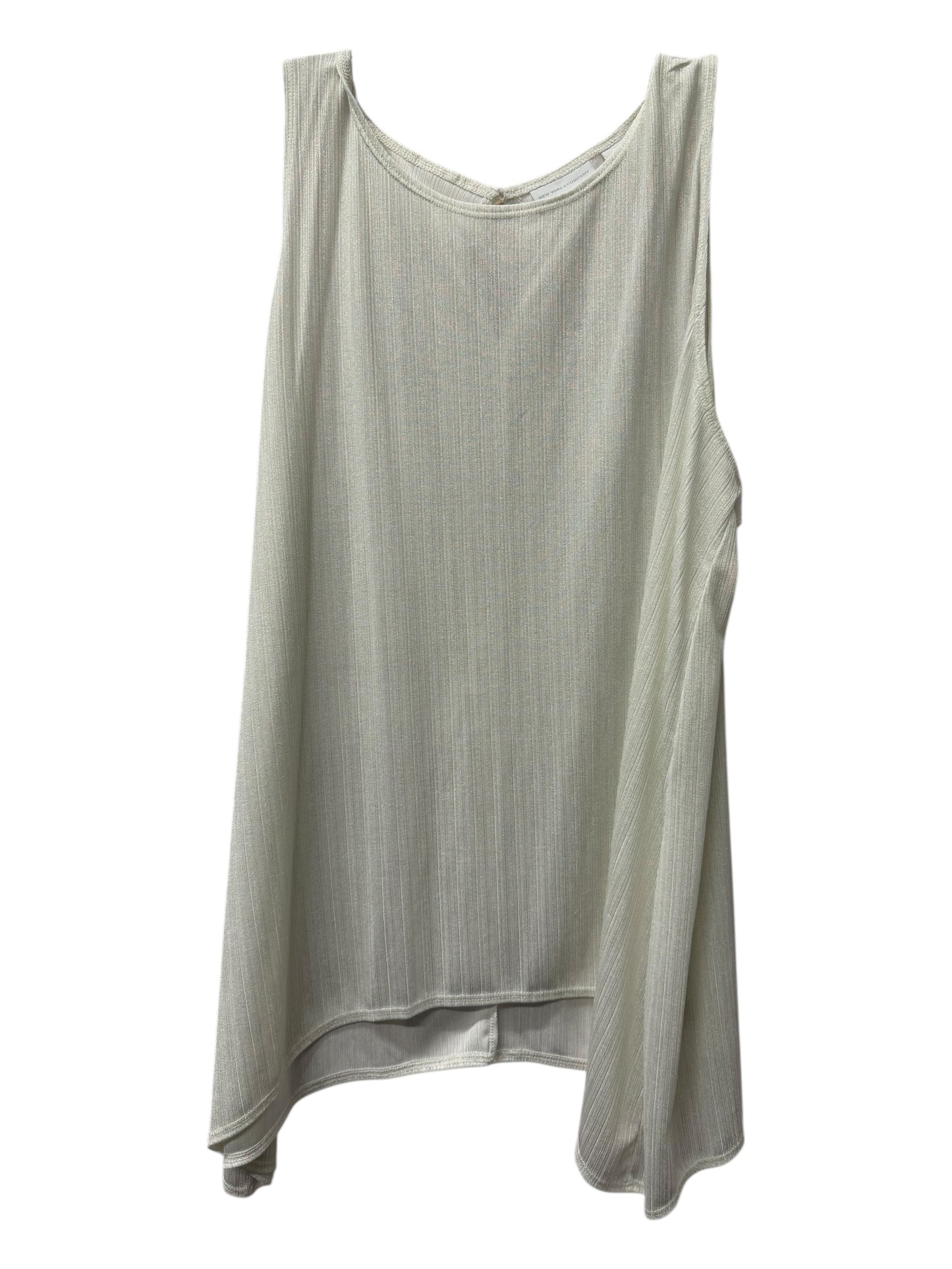 Top Sleeveless By New York And Co In White, Size:Xl