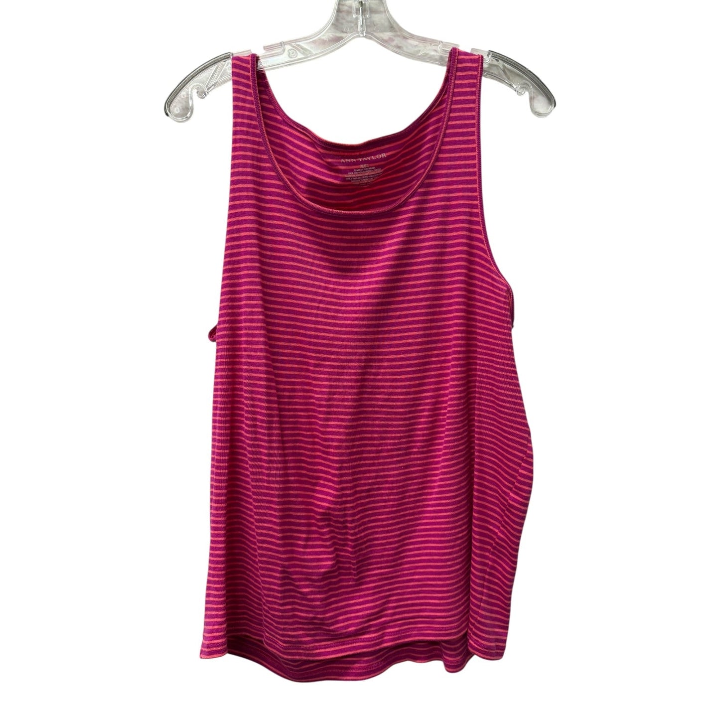 Top Sleeveless Basic By Ann Taylor In Pink, Size:1X