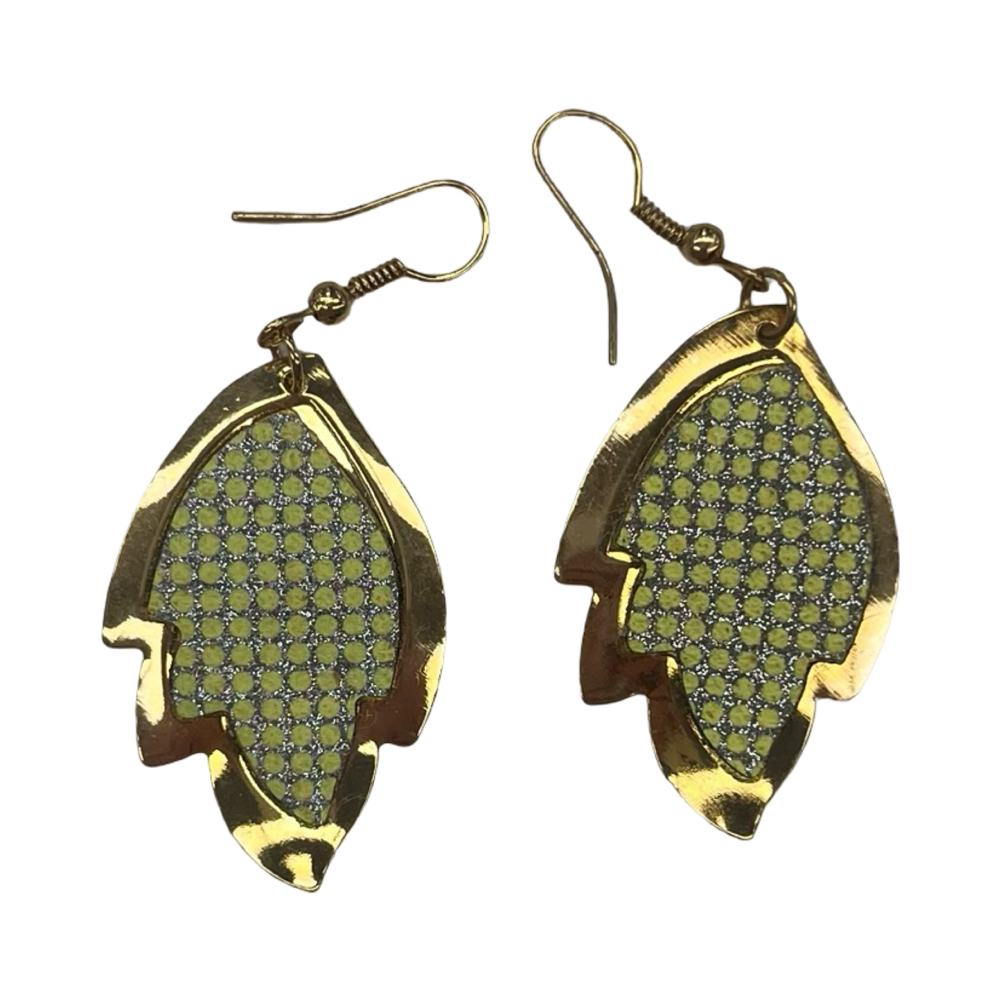 Earrings Dangle/Drop By Clothes Mentor In Gold & Green