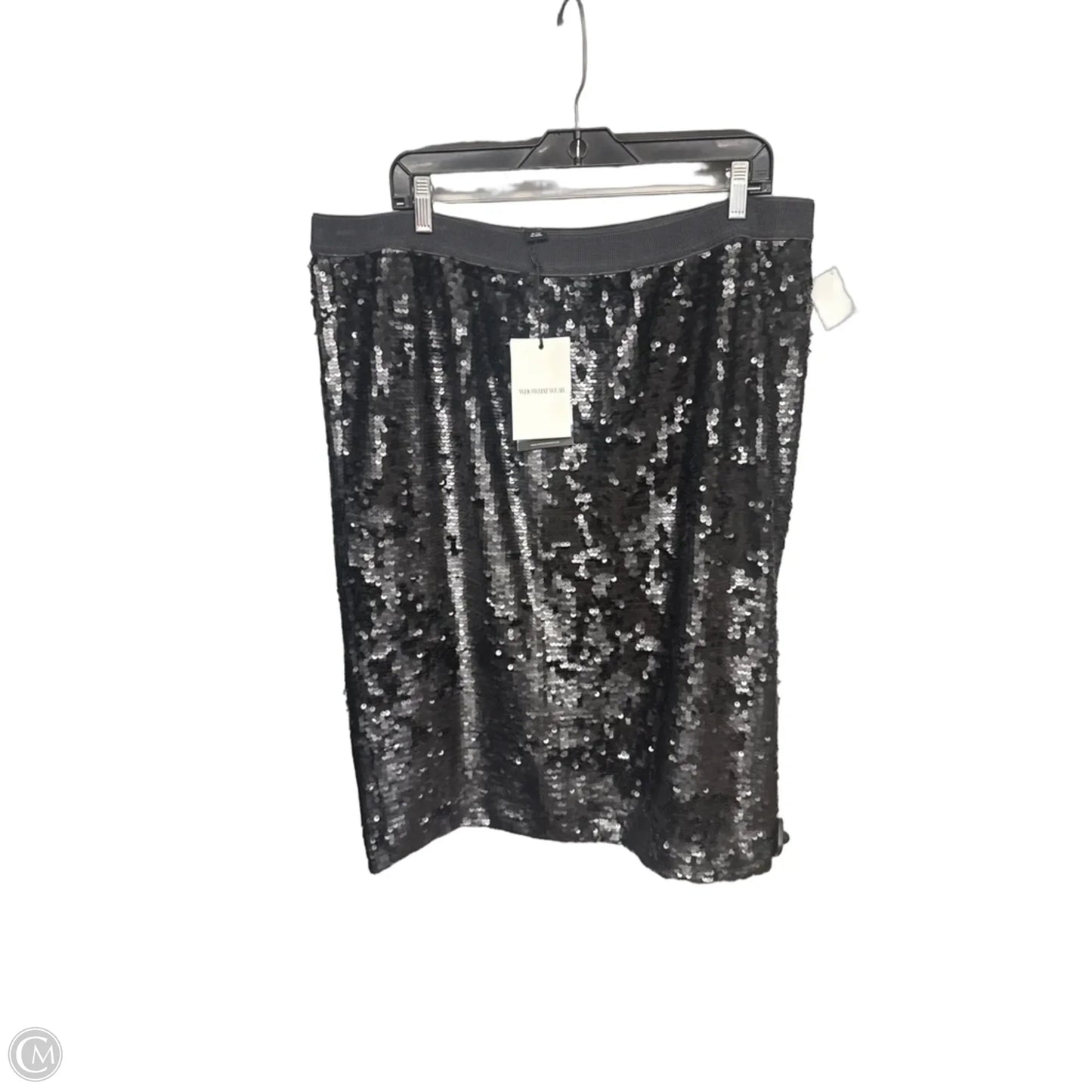 Skirt Midi By Who What Wear In Black, Size: Xxl