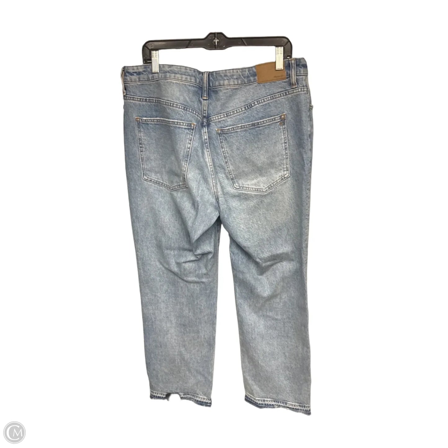 Jeans Straight By Madewell In Blue Denim, Size: 12