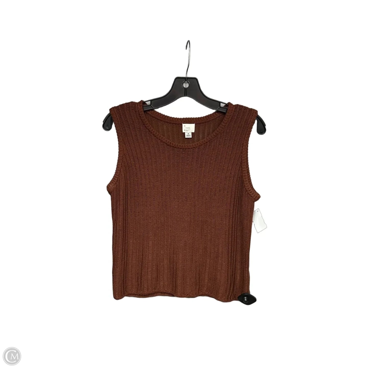Top Sleeveless By A New Day In Brown, Size: M