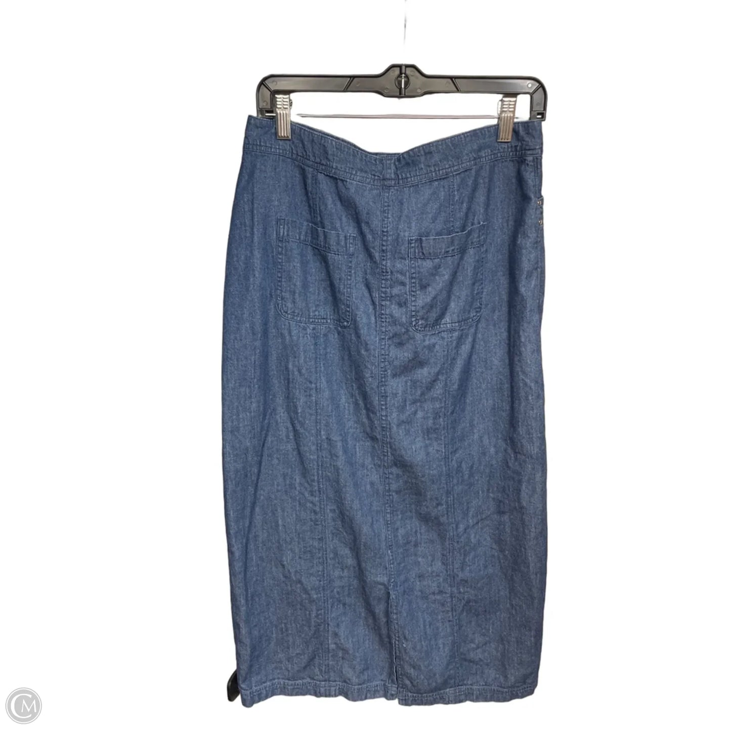 Skirt Midi By Christopher And Banks In Blue Denim, Size: 6