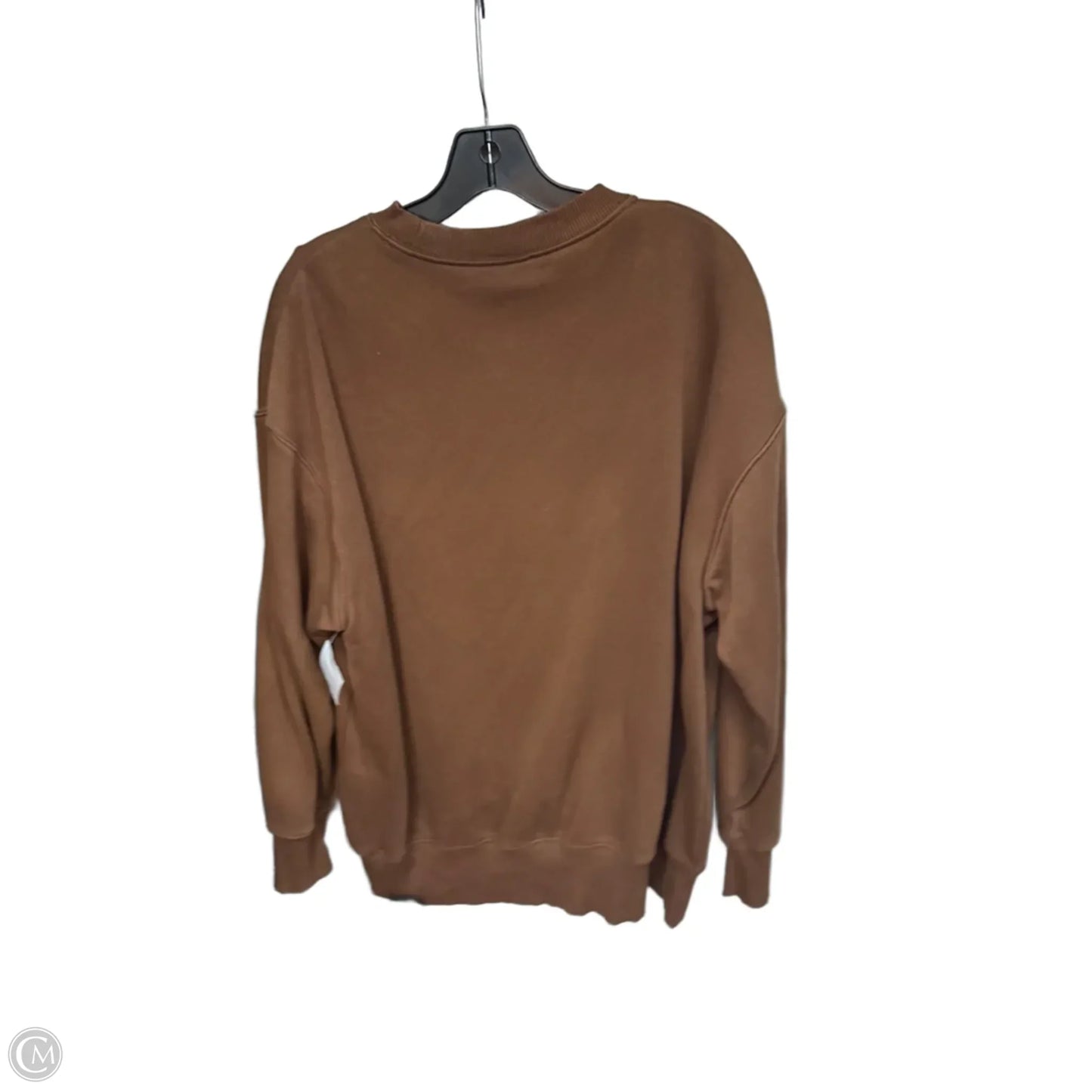 Athletic Sweatshirt Crewneck By Nike Apparel In Brown, Size: M