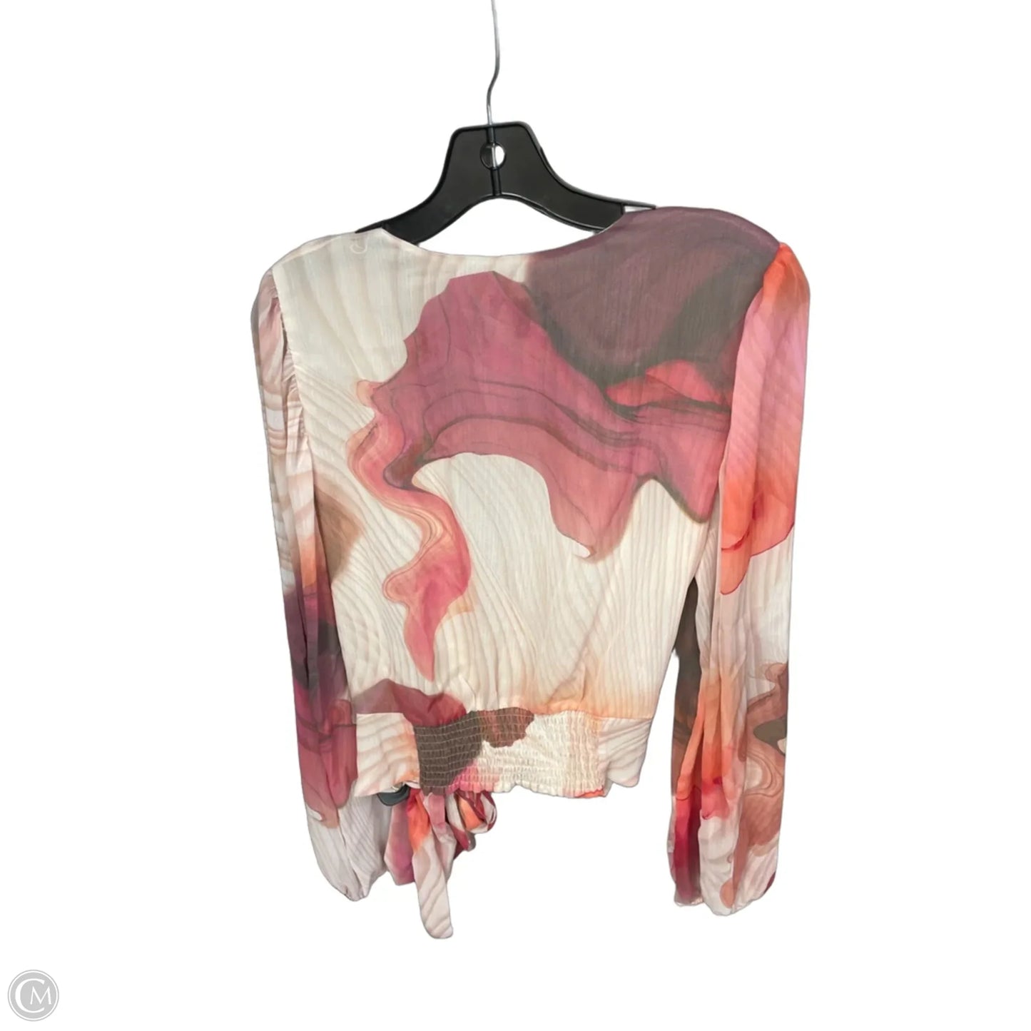 Top Long Sleeve By Express In Pink, Size: L