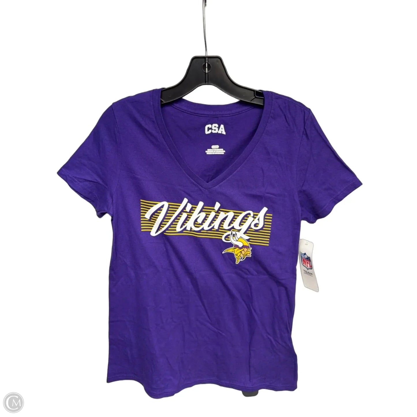Athletic Top Short Sleeve By Nfl In Purple, Size: S