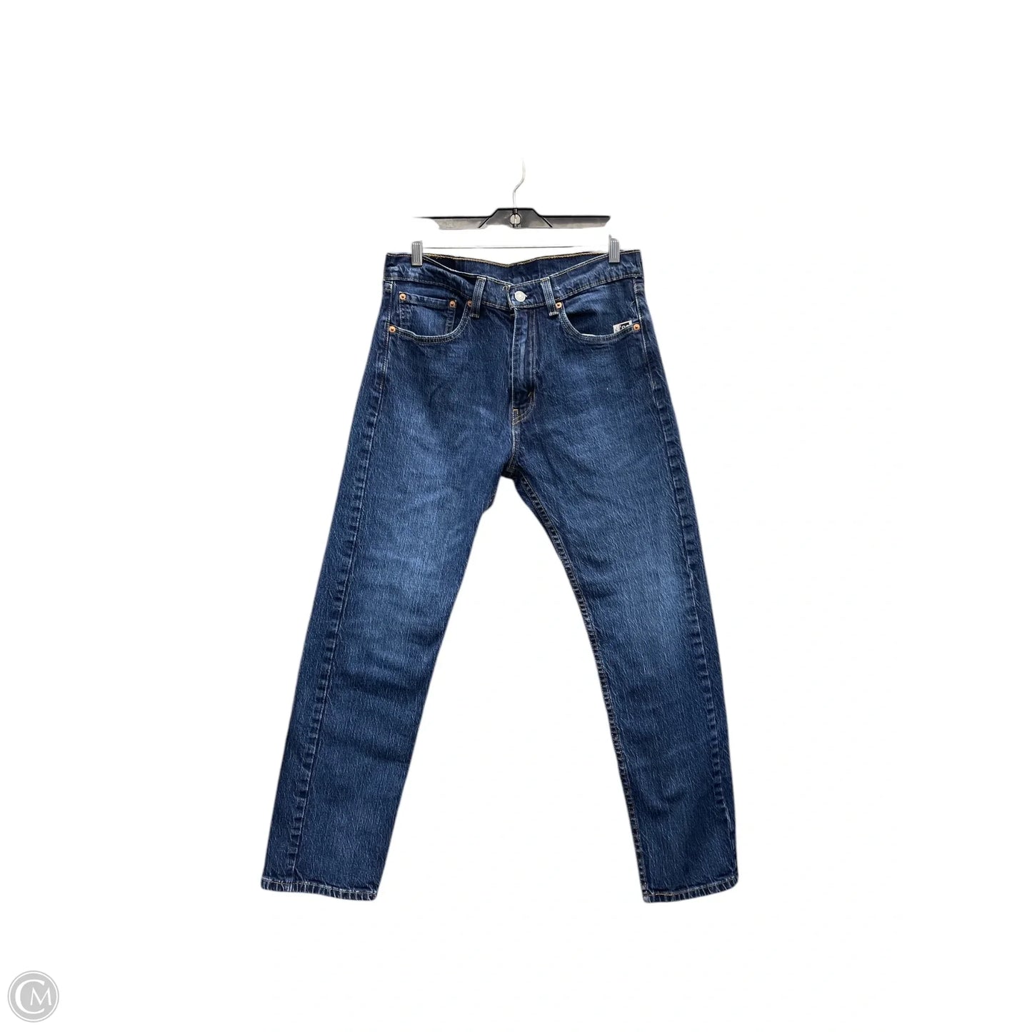 Jeans Straight By Levis In Blue Denim, Size: 12