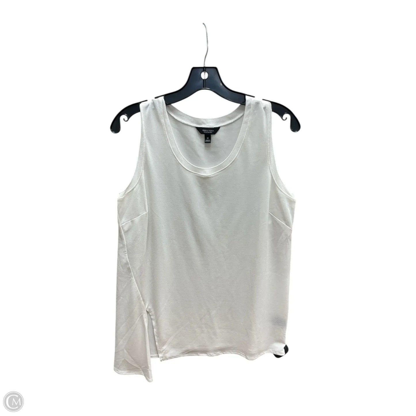Top Sleeveless By Simply Vera In White, Size: M