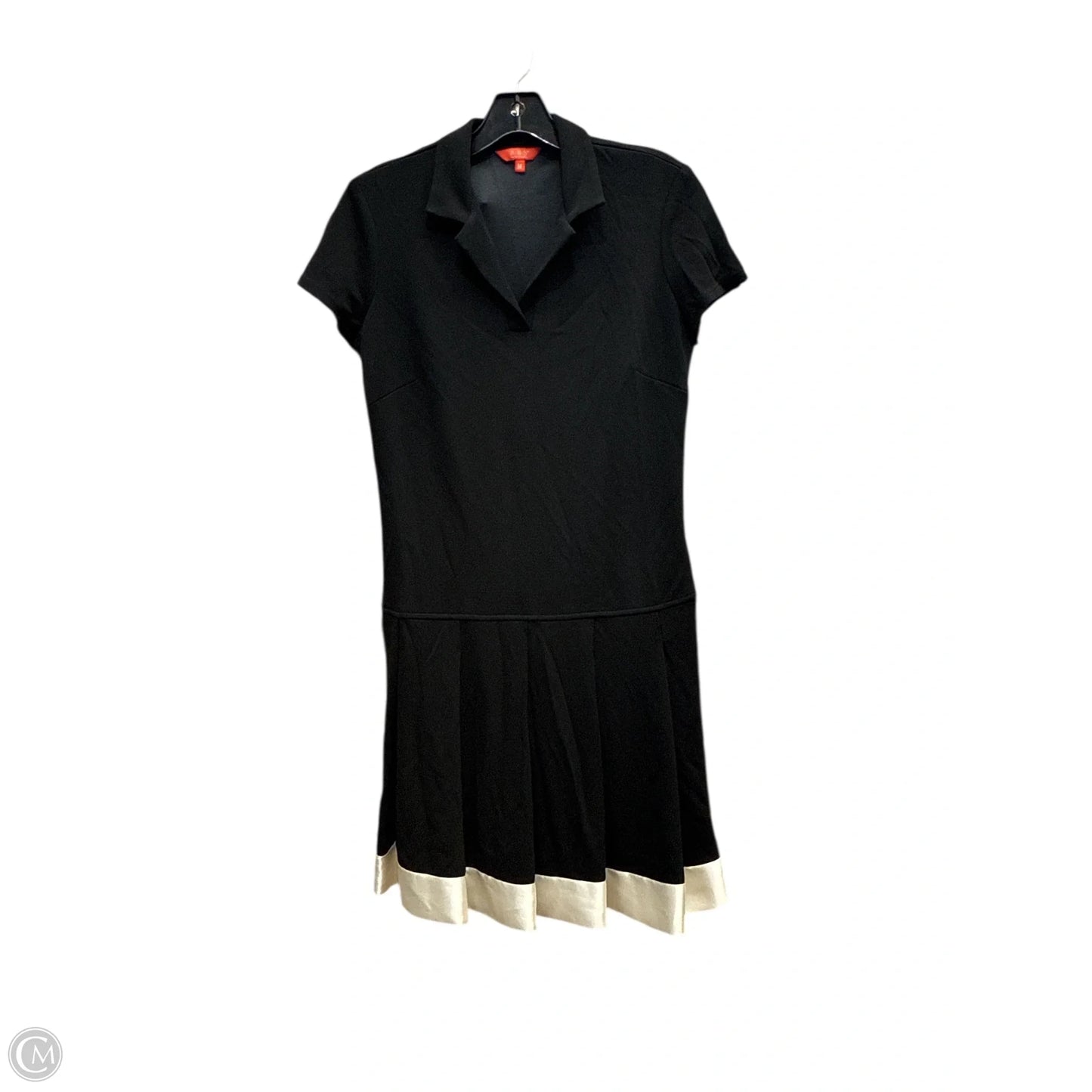 Dress Casual Midi By Abs In Black & White, Size: M