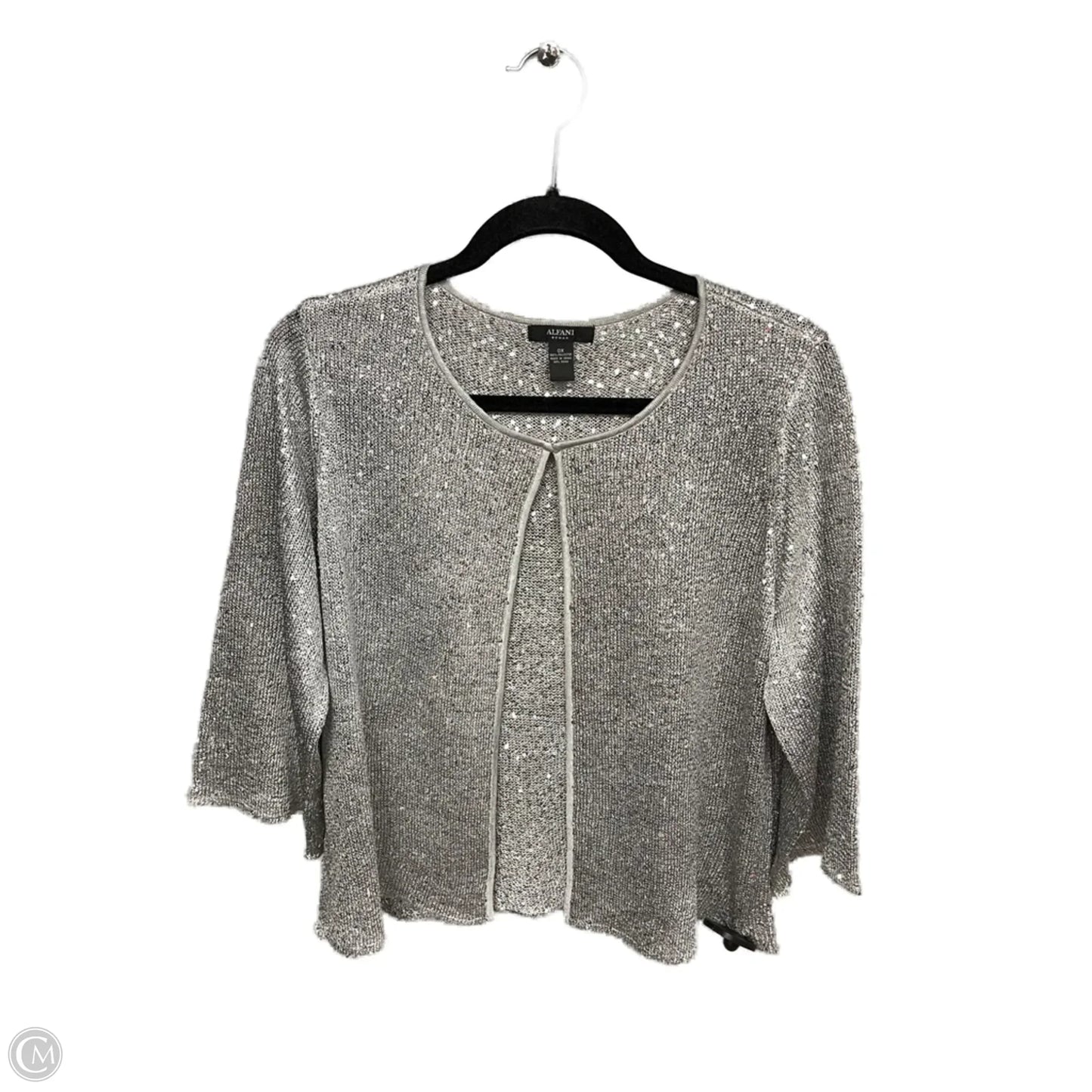 Cardigan By Alfani In Silver, Size: 0x