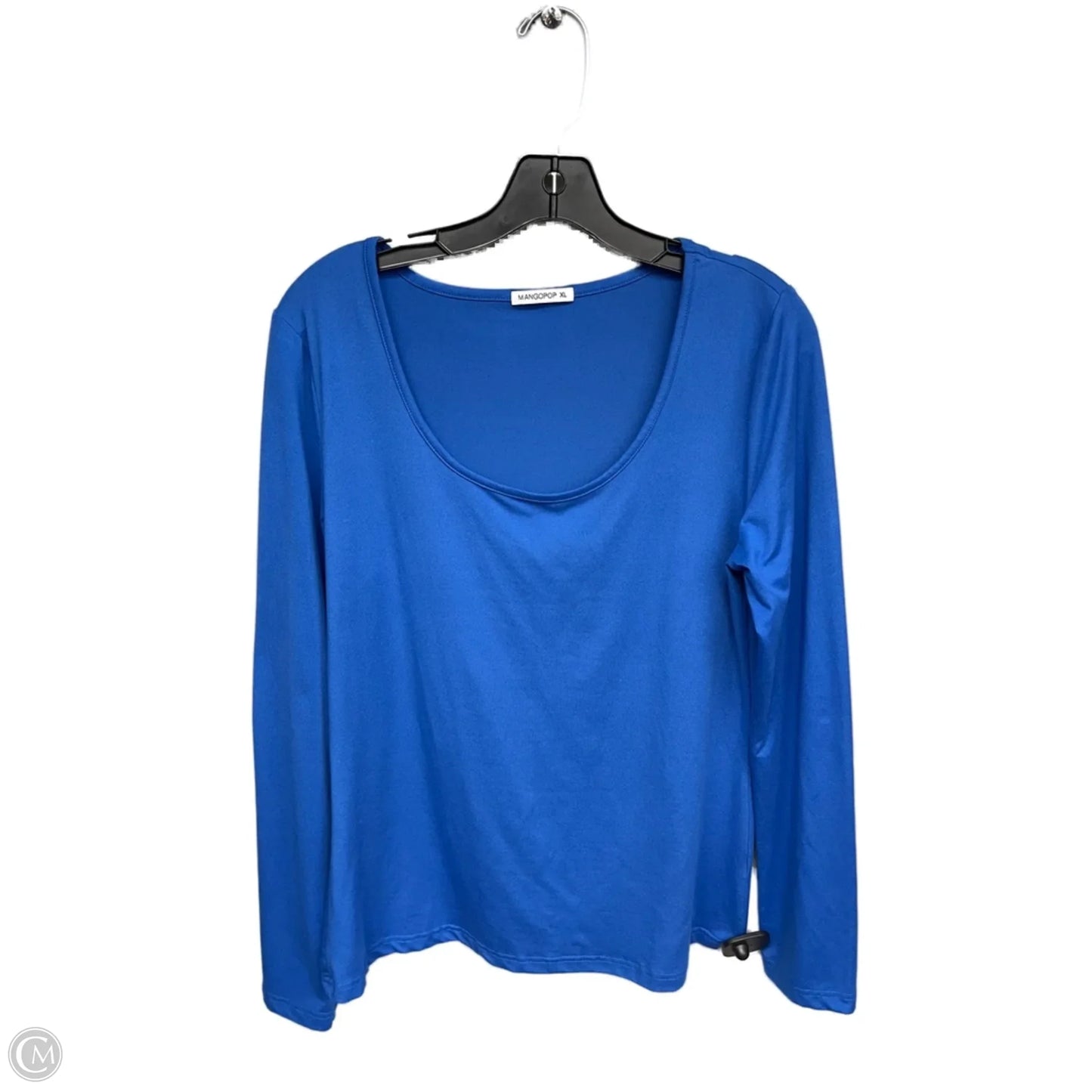 Top Long Sleeve By Mangopop In Blue, Size: Xl