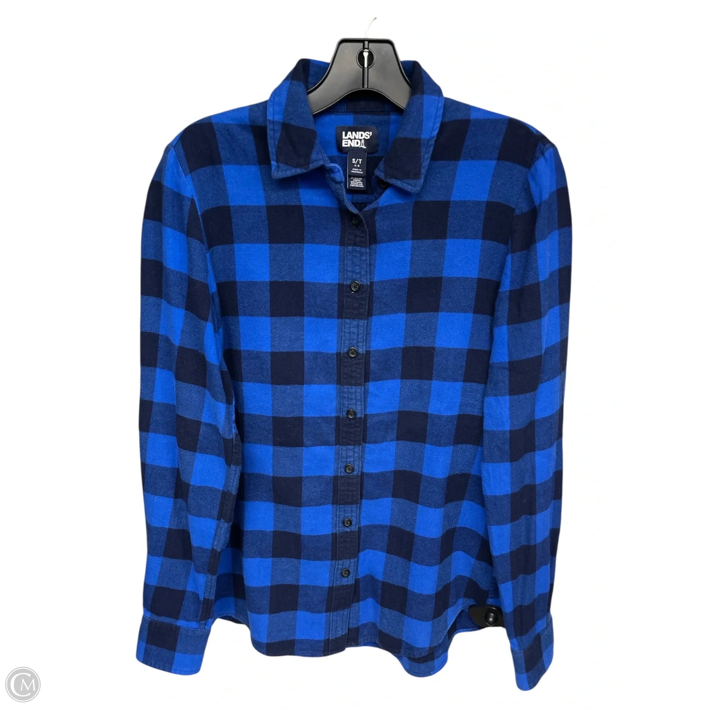 Top Long Sleeve By Lands End In Blue, Size: S