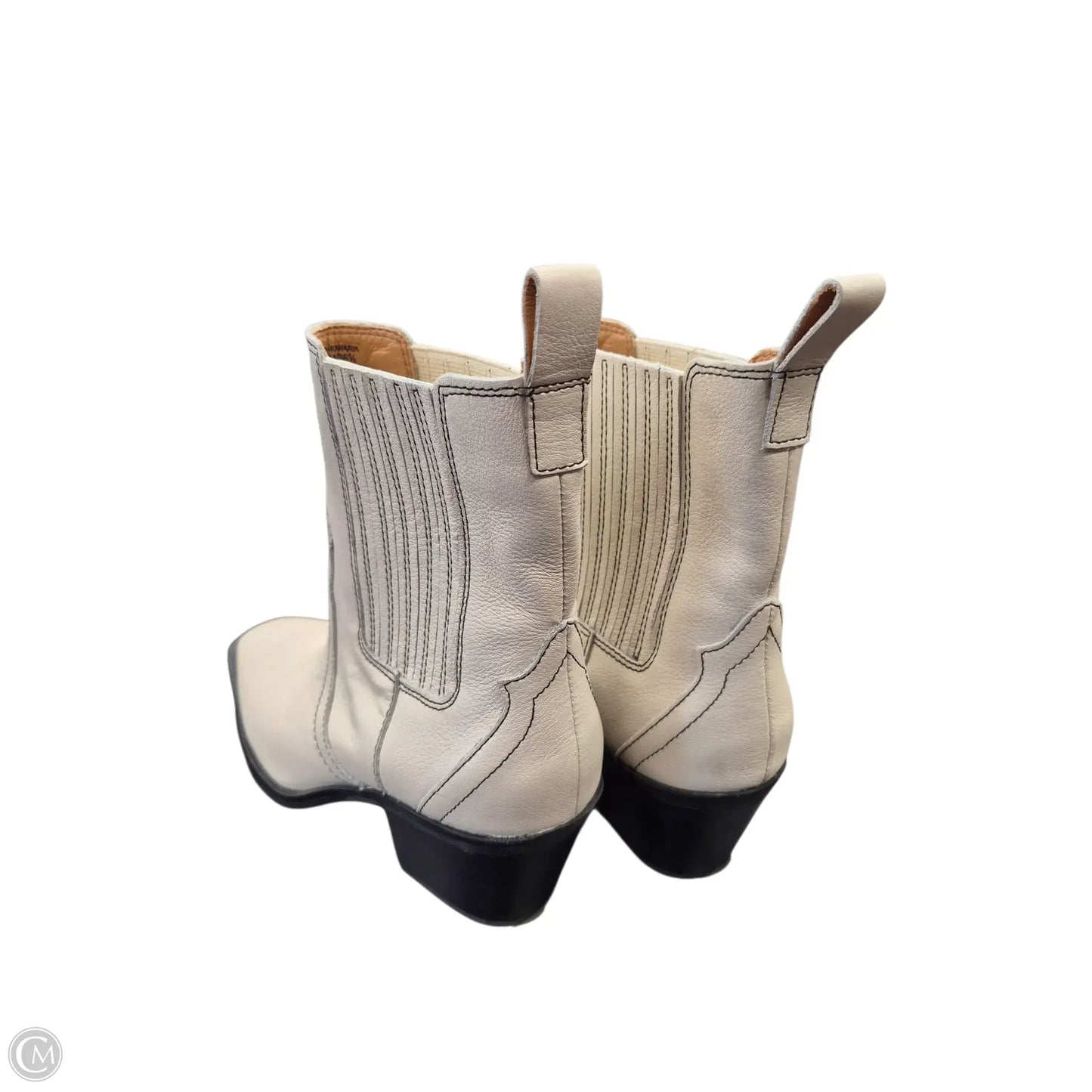Boots Ankle Heels By Crown Vintage In White, Size: 6