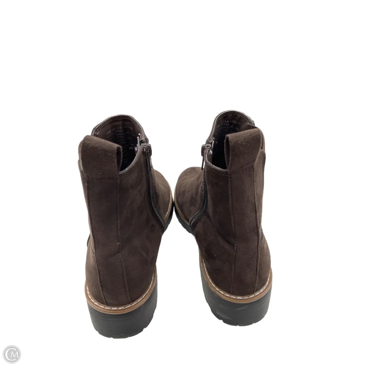 Boots Ankle Heels By Kensie In Brown, Size: 10