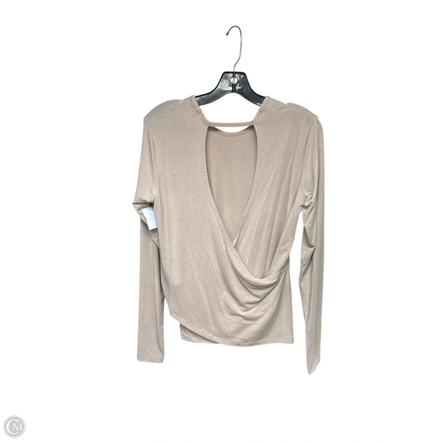 Athletic Top Long Sleeve Crewneck By All In Motion In Tan, Size: M