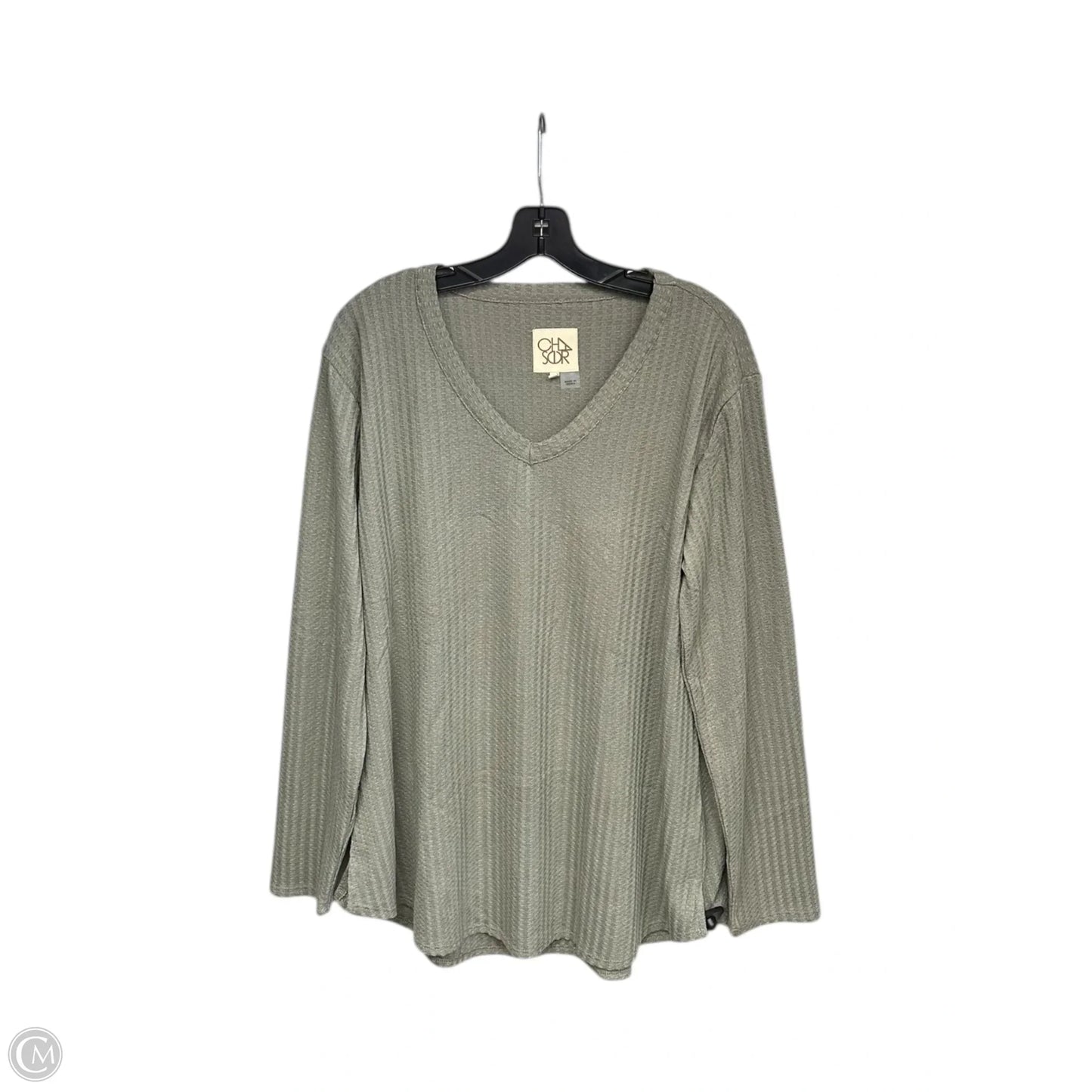 Top Long Sleeve By Chaser In Green, Size: Xl