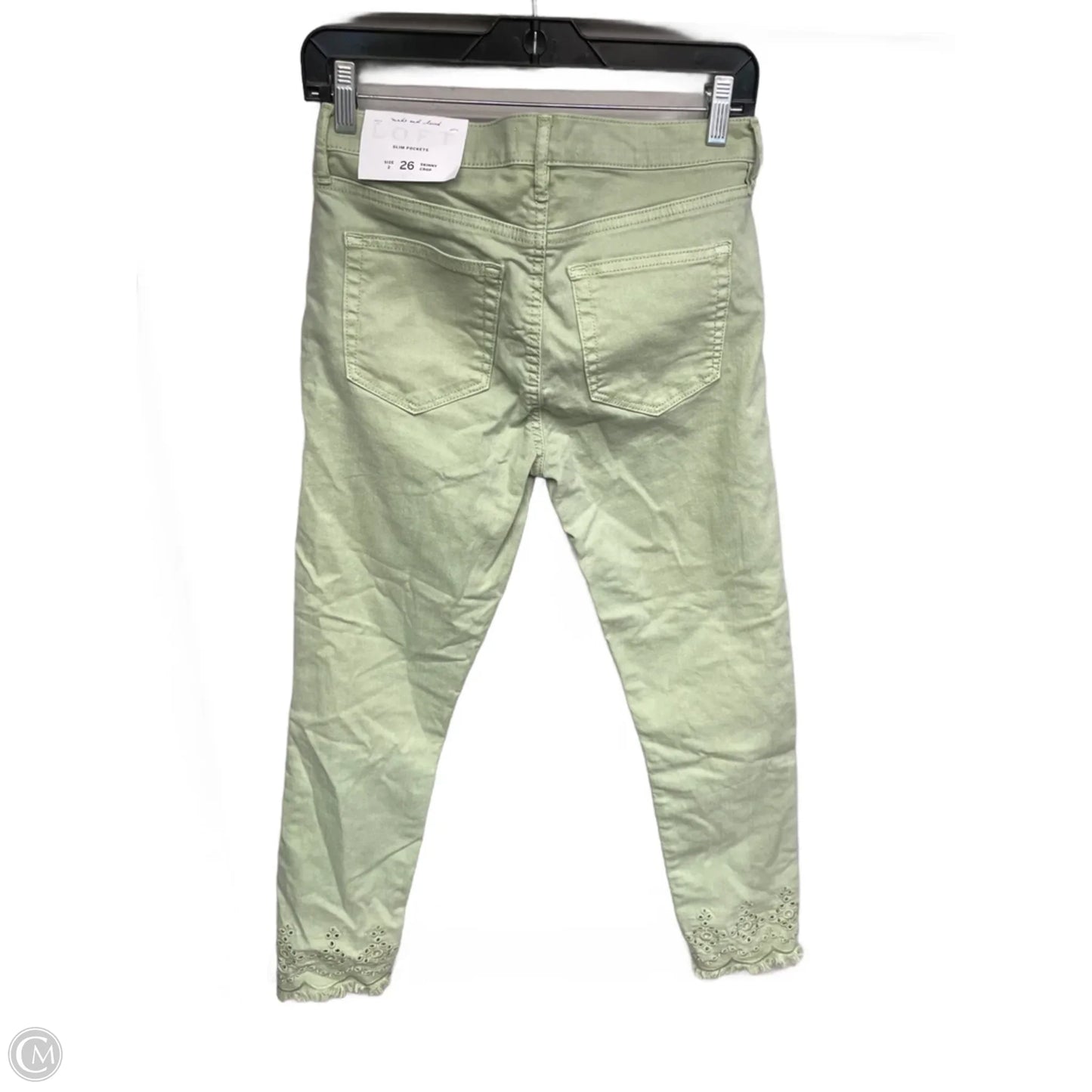 Pants Cropped By Loft In Green, Size: 2