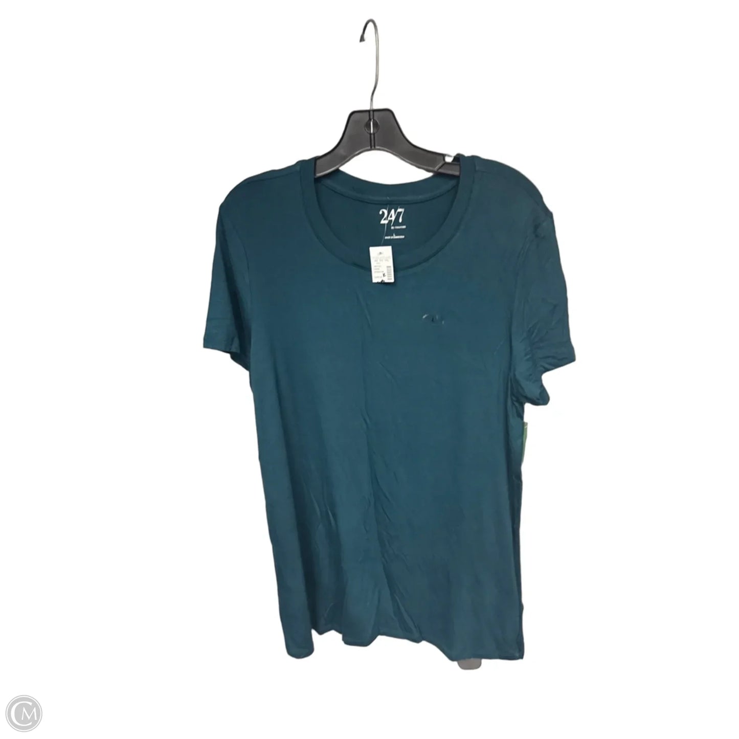 Top Short Sleeve Basic By Maurices In Teal, Size: L